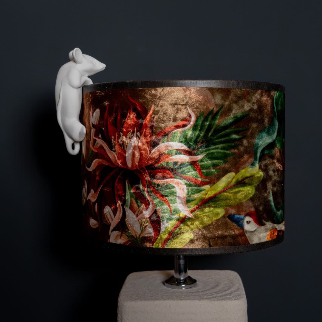 von strohdeicher design Lampenschirm Lampenschirm Accessoire Maus - Feinstes Porzellan, Handgefertigt. Design aus Deutschland.