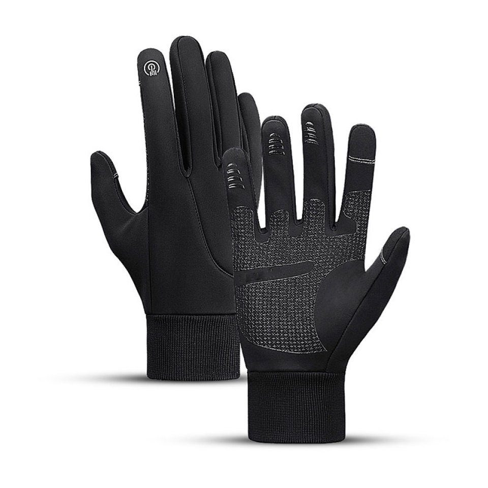 Fahrradhandschuhe Touchscreen-Handschuhe, Rutschfest, Blusmart Winterhandschuhe, Winddicht, black Warme