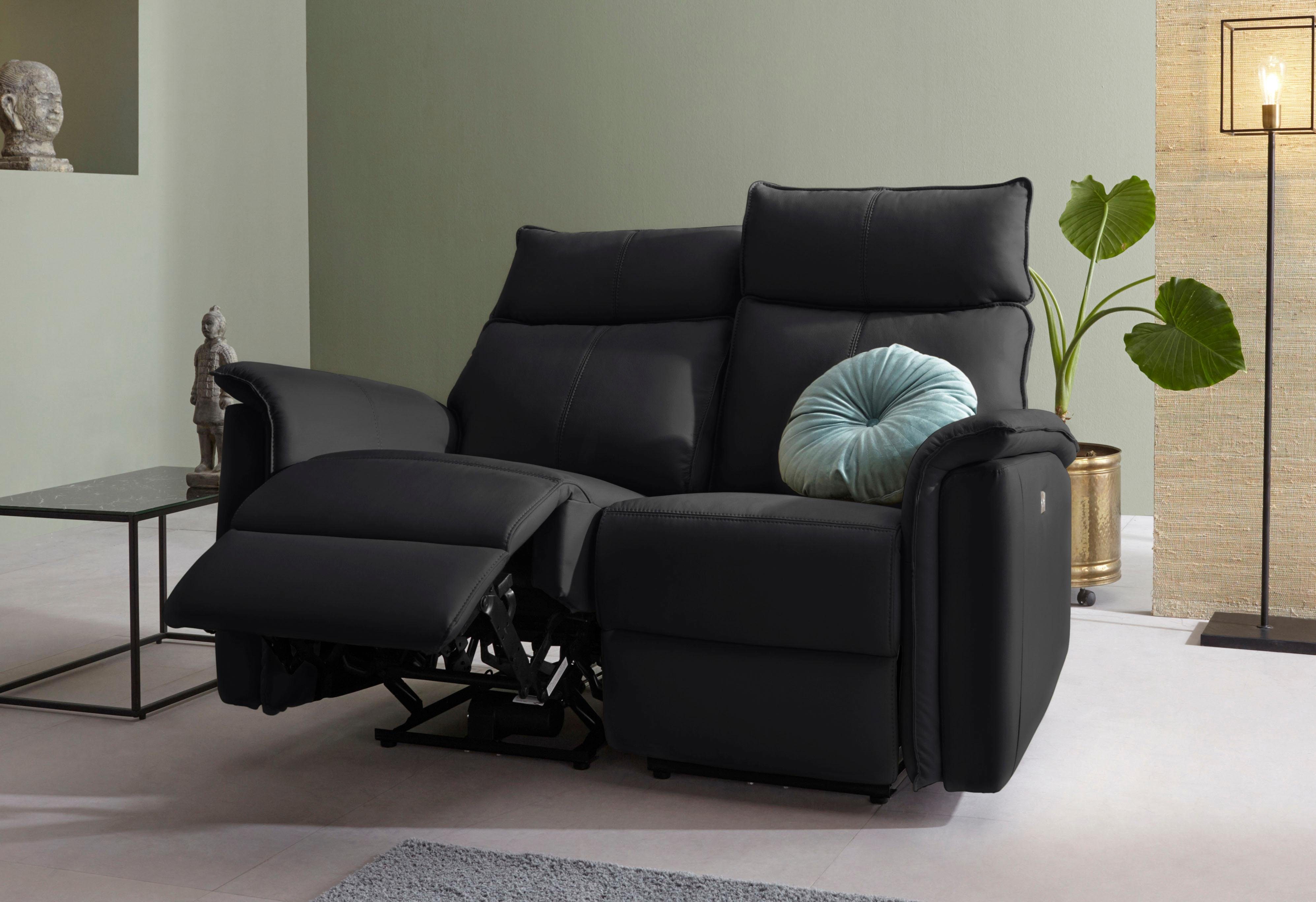 Places of Style 2-Sitzer »Zola«, Sitzkomfort durch elektrische  Relaxfunktion, USB-Anschluss, 142 cm