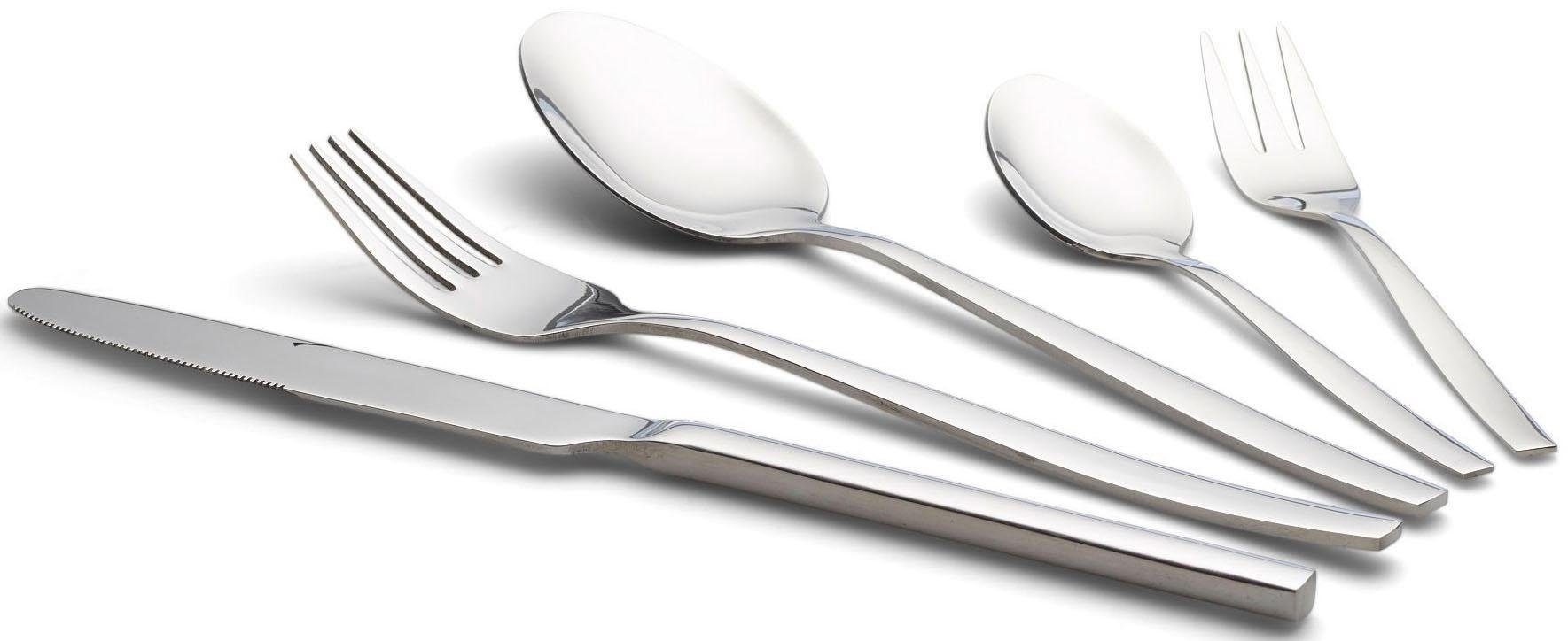 ECHTWERK Besteck-Set Positano (30-tlg), 6 Personen, Edelstahl 18/10, Tafelbesteck, silber, Geschenkkassette