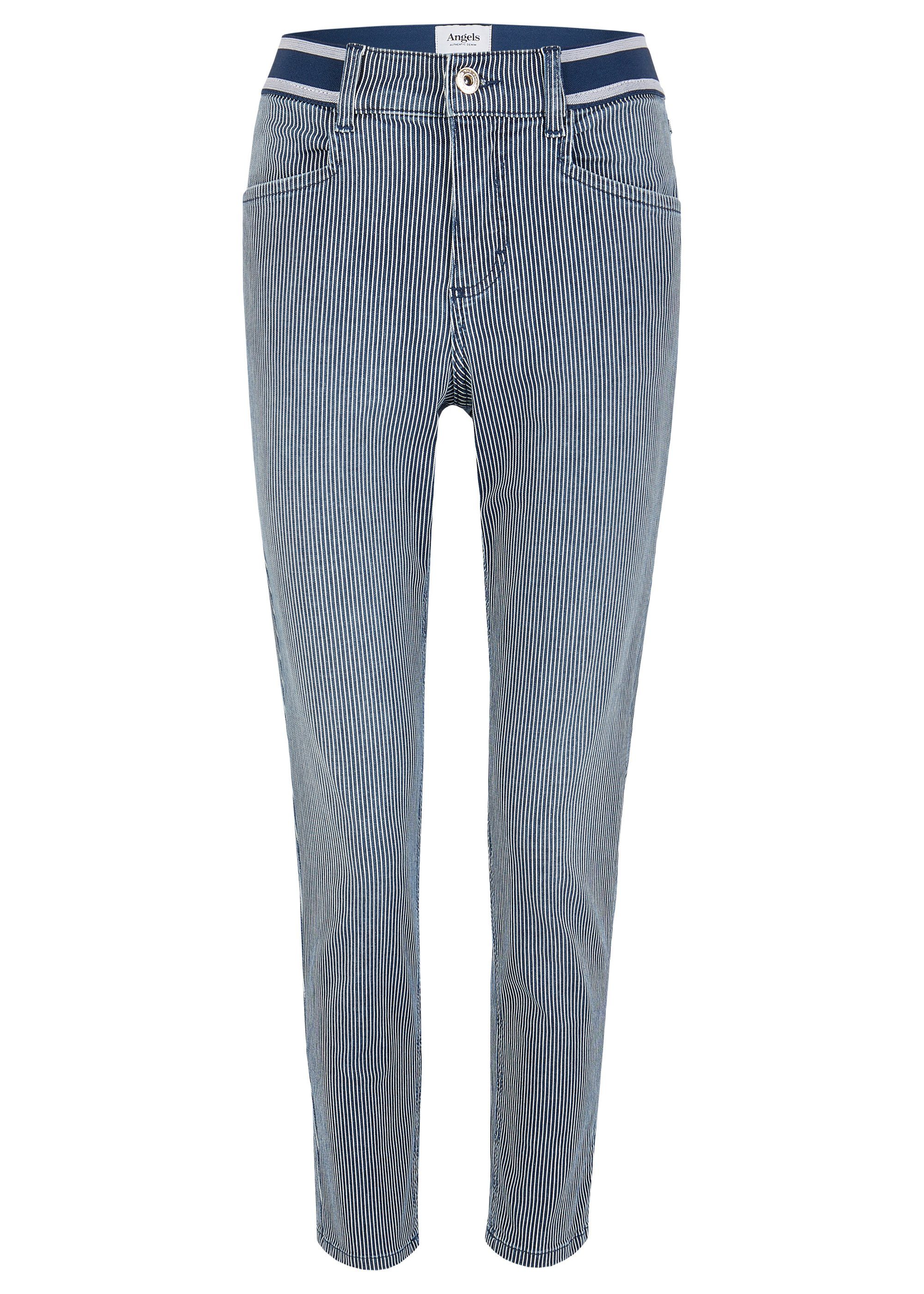 ANGELS Stretch-Jeans ANGELS JEANS ORNELLA SPORTY blue used striped 232 688907.325
