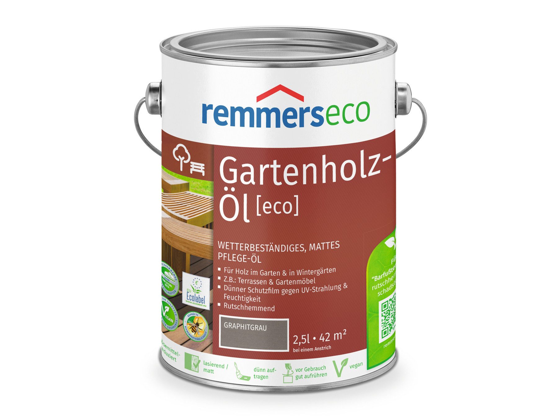 Remmers Ölfarbe Patina-Öl [eco] graphitgrau 2,5 Liter