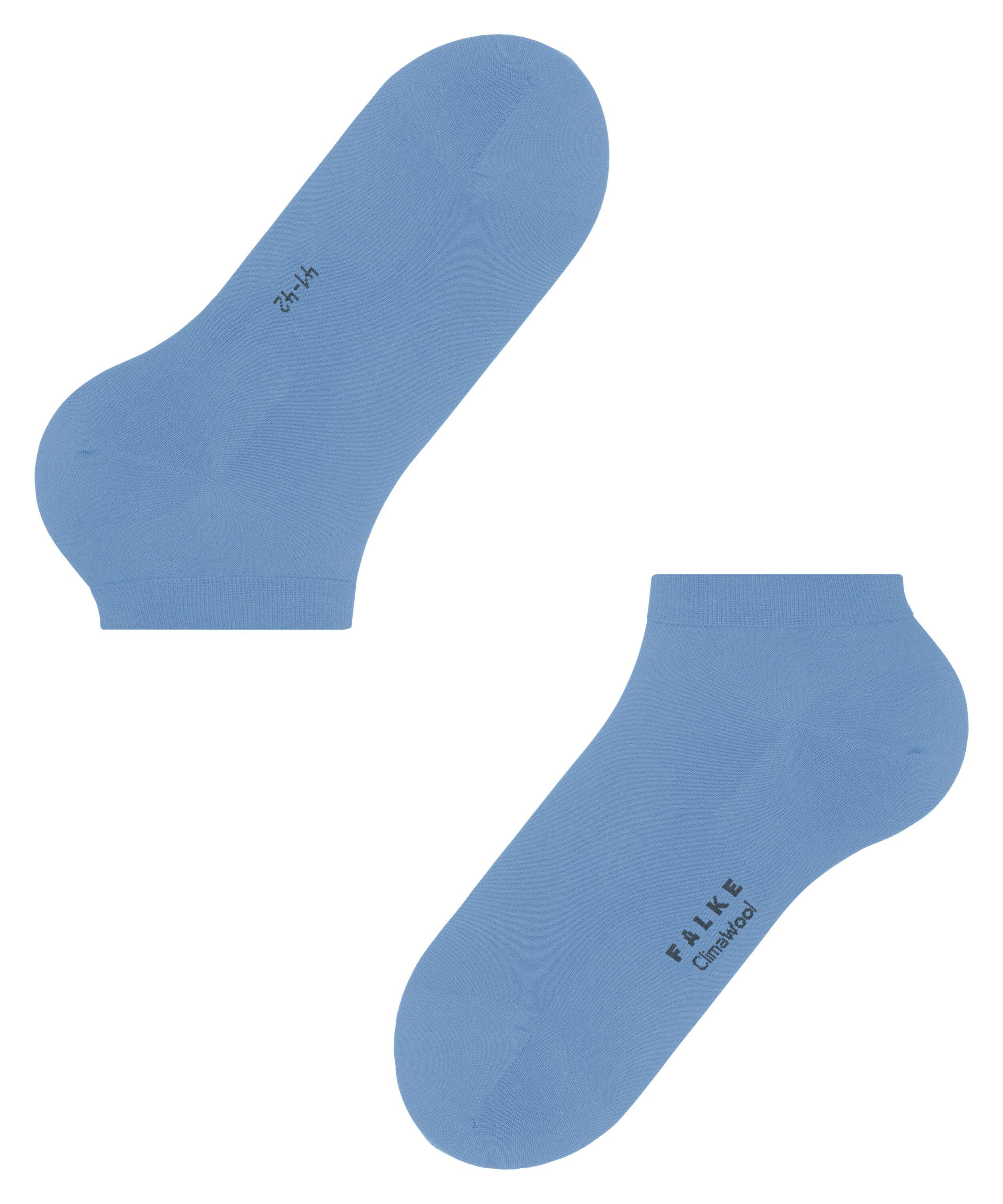FALKE Sneakersocken ClimaWool (1-Paar) mit cornflower Garn blue (6554) nachhaltigem