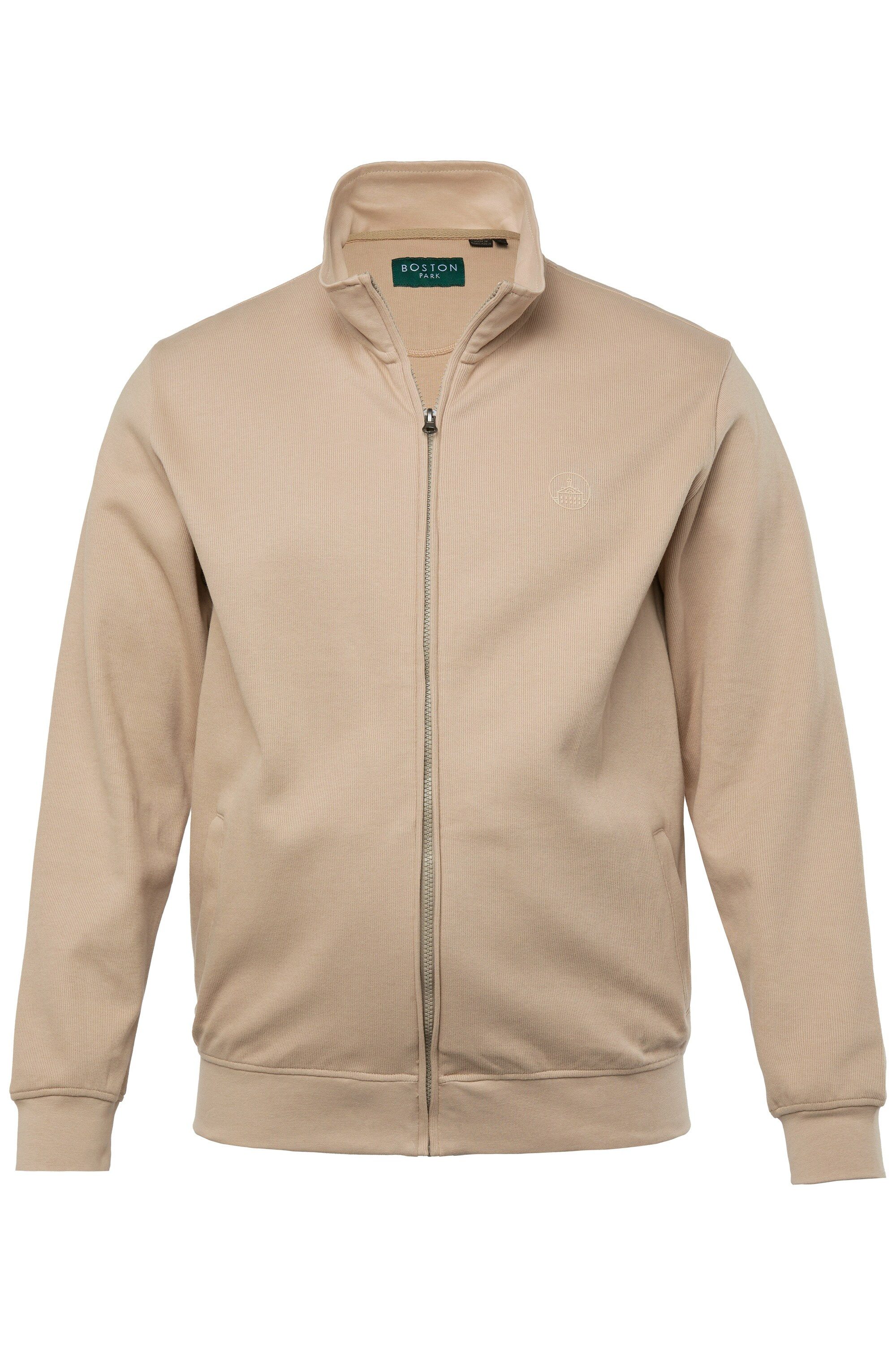 Fleecejacke Sweatjacke Rippsweat Stehkragen