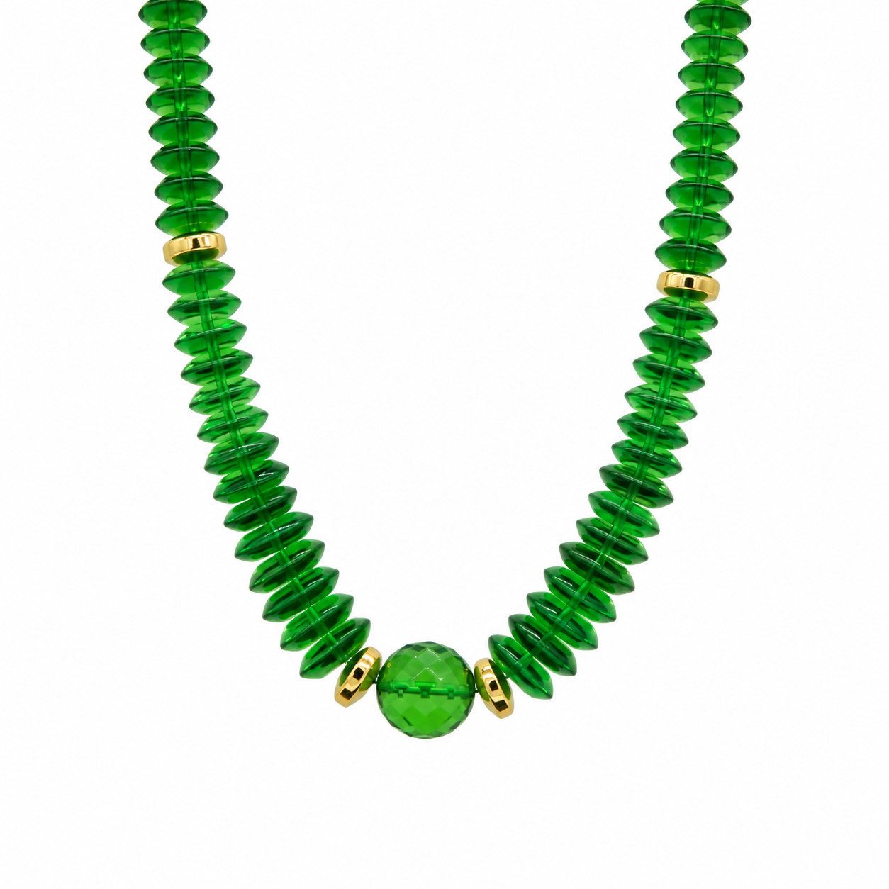 Sogni d'oro Collier "Bernstein-Farbwunder" mit grünem Bernstein und Hämatit, Silber 925 vergoldet