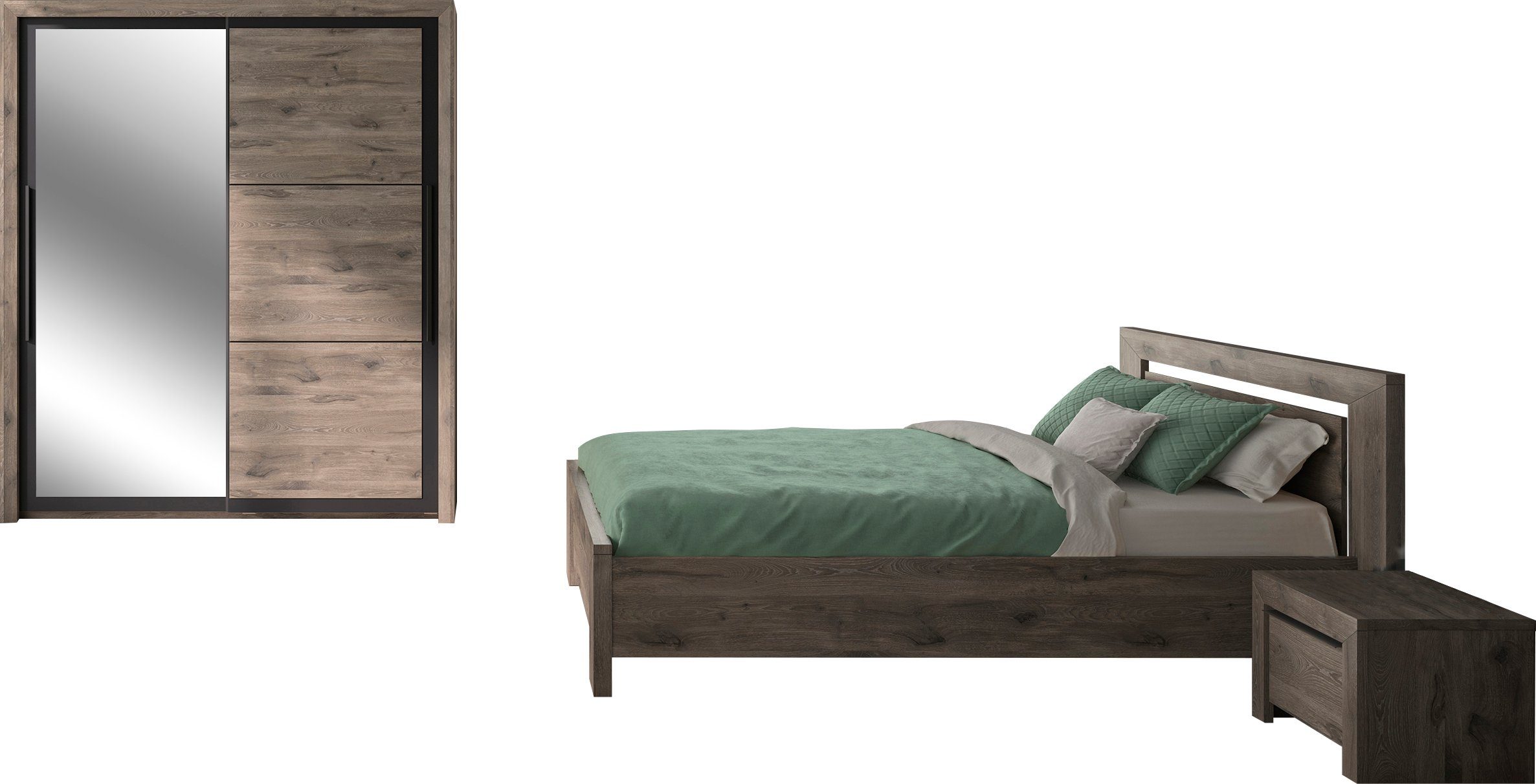 Gami Jugendzimmer-Set Brugge, (Set, 4-tlg), In 2 Farben erhältlich