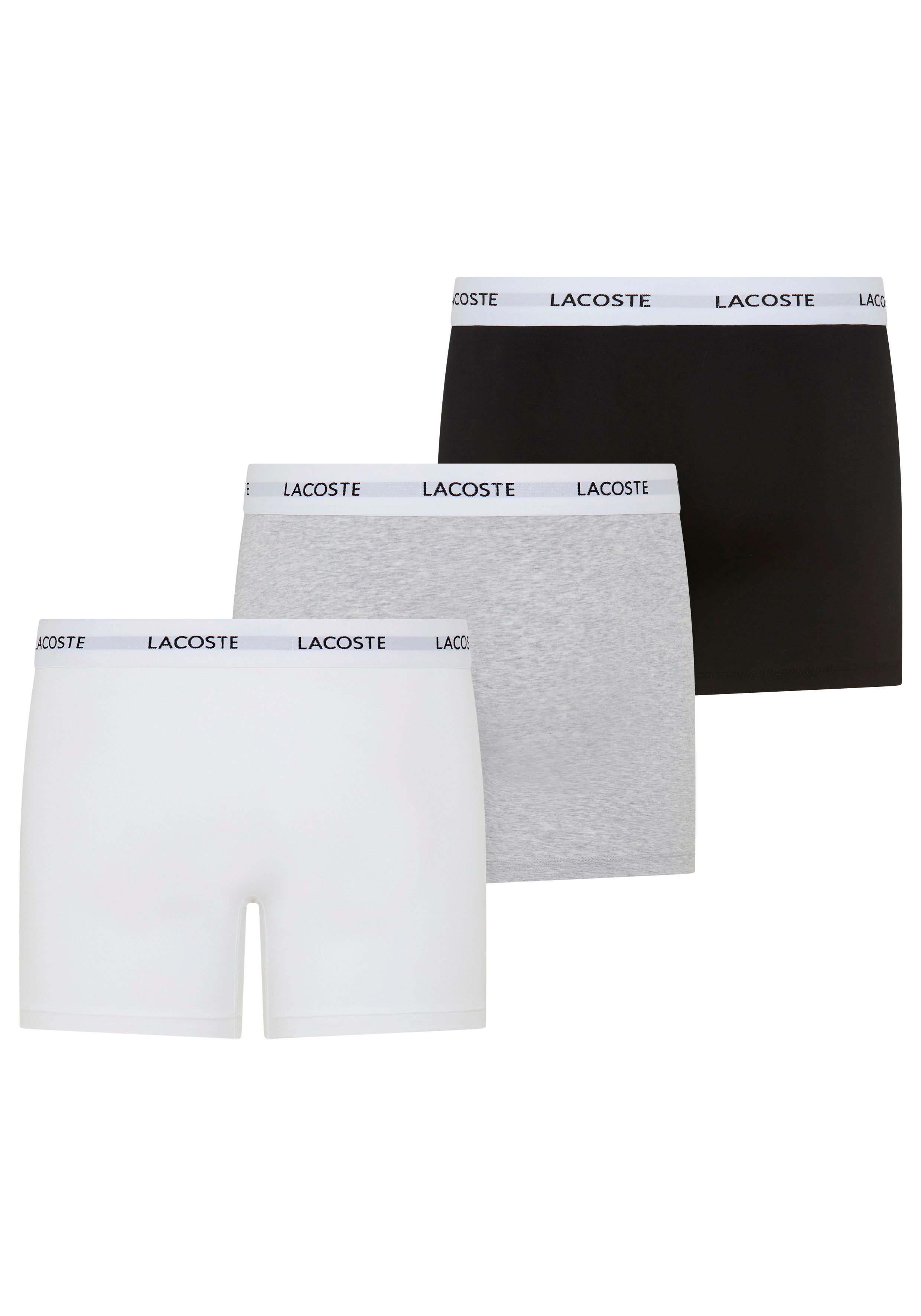 Lacoste Boxer Boxer Brief (Packung, 3er) mit Lacoste-Schriftzug am Bund