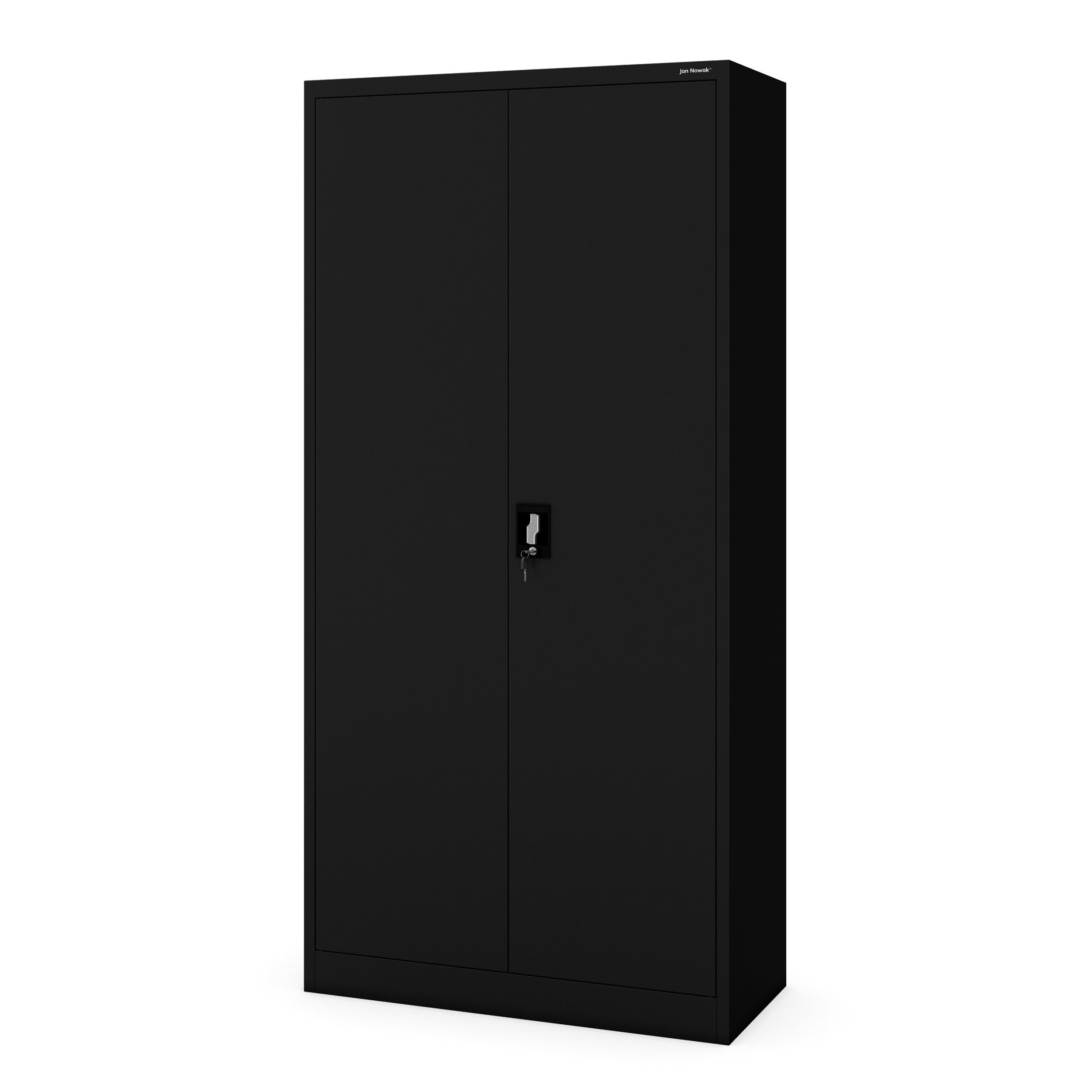 Jan Nowak Mehrzweckschrank Metall Mehrzweckschrank 90 cm DAWID 3 Zonen abschließbar Stahl (Putzschrank Büro Garderobe Sozialraum Kleiderstange Schlüssel, 0,6 mm 185 x 90 x 45 cm Wandmontage Schloss 2 Schlüssel robust) 3 Zonen Halbablage Driegelpunkt-Schloss langlebig 13 Farben