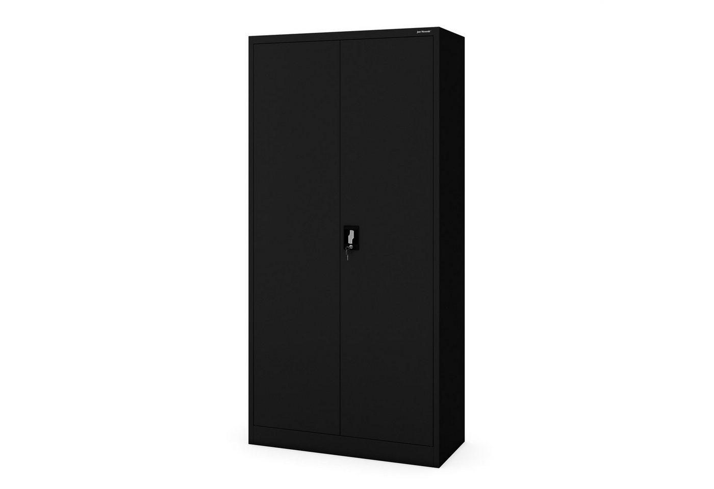 Jan Nowak Mehrzweckschrank Metall Mehrzweckschrank 90 cm DAWID 3 Zonen abschließbar Stahl (Putzschrank Büro Garderobe Sozialraum Kleiderstange Schlüssel, 0,6 mm 185 x 90 x 45 cm Wandmontage Schloss 2 Schlüssel robust) 3 Zonen Halbablage Driegelpunkt-Schlo