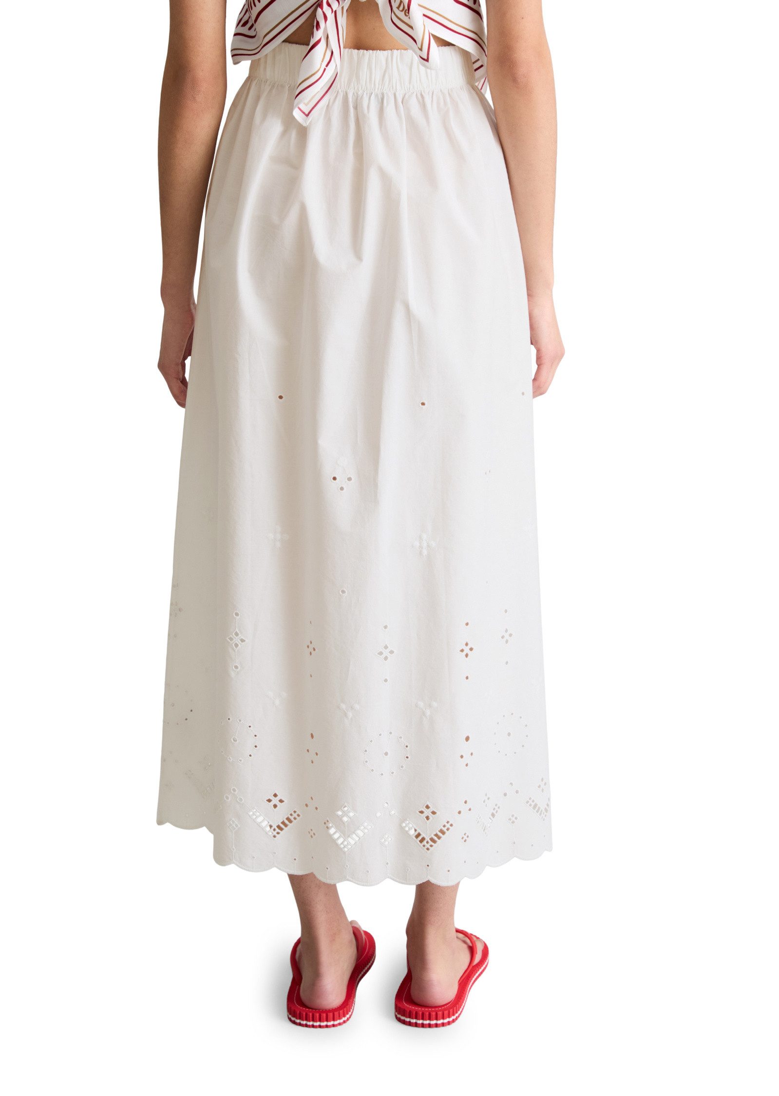Marc O'Polo DENIM Webrock mit Broderie Anglaise