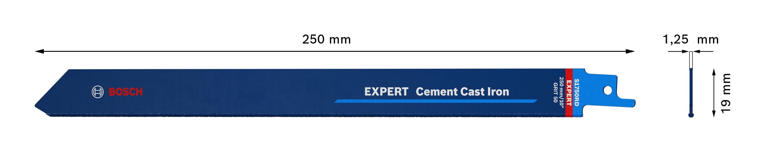 Iron, 1750 Cast BOSCH Expert Expert Cement Säbelsägeblatt RD S