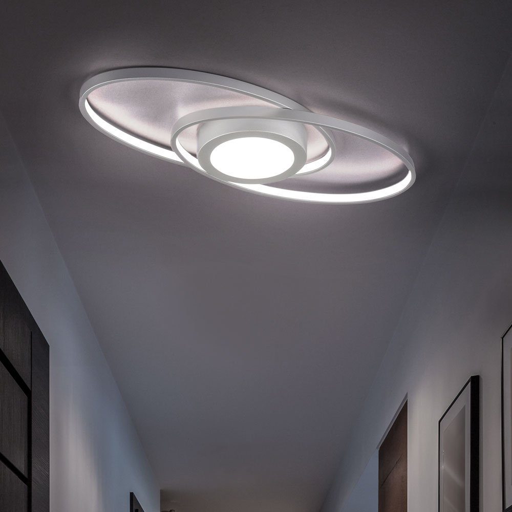 Reality Leuchten LED Deckenleuchte, LED-Leuchtmittel fest verbaut, Warmweiß, LED Design Decken Lampe Switch DIMMER Wohn Ess Zimmer
