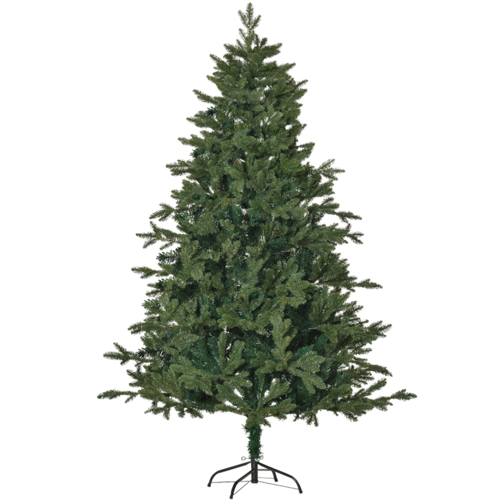 Künstlicher Weihnachtsbaum 1,8 m Christbaum Tannenbaum PVC PE Metall Grün Ø120 x 180 cm
