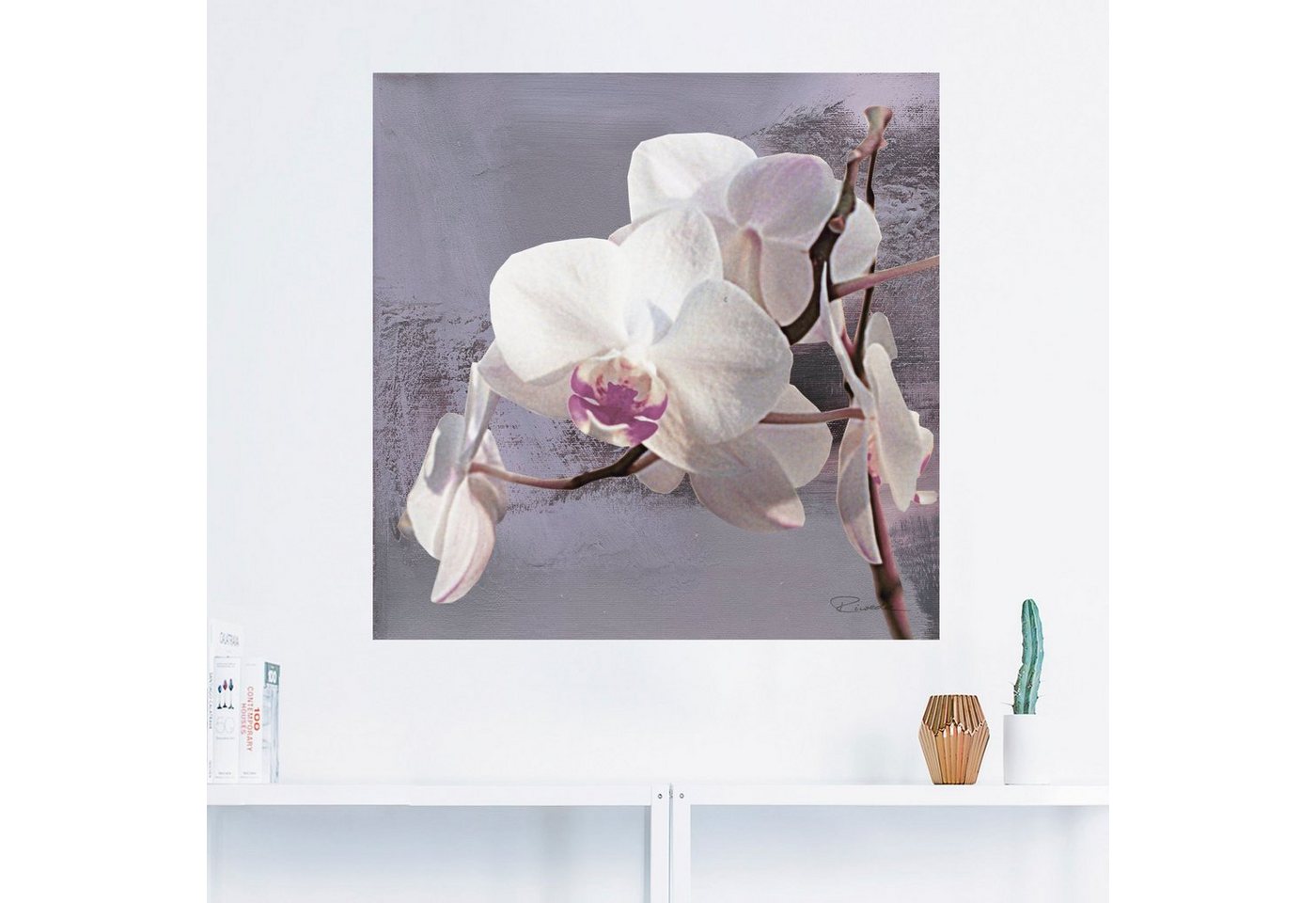 Artland Wandbild »Orchideen vor Violett I«, Blumen (1 Stück), in vielen Größen & Produktarten - Alubild / Outdoorbild für den Außenbereich, Leinwandbild, Poster, Wandaufkleber / Wandtattoo auch für Badezimmer geeignet-kaufen