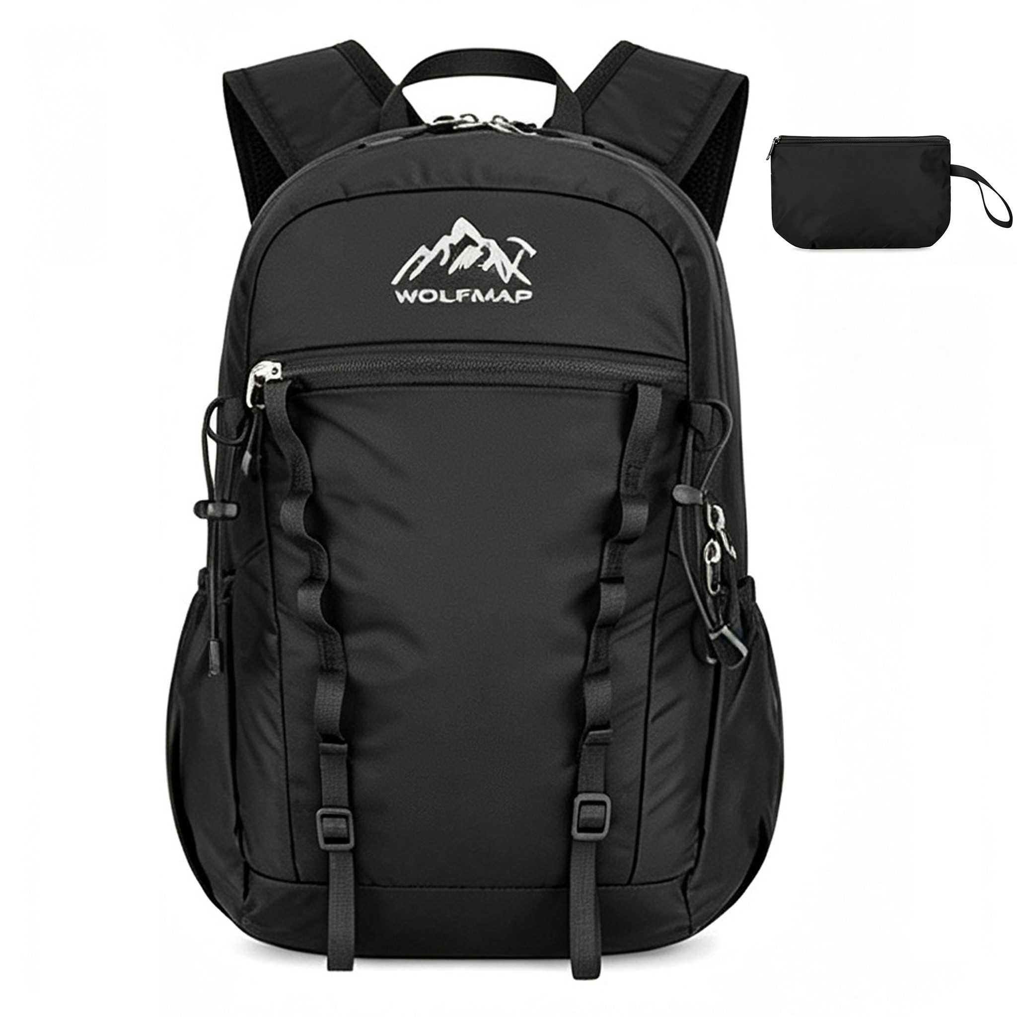Fyrove Wanderrucksack 15L Wanderrucksack Kleiner Rucksack Leichter Daypack Tagesrucksack (für Wandern Daypack Travel Rad und Ausflug, Schwarz)