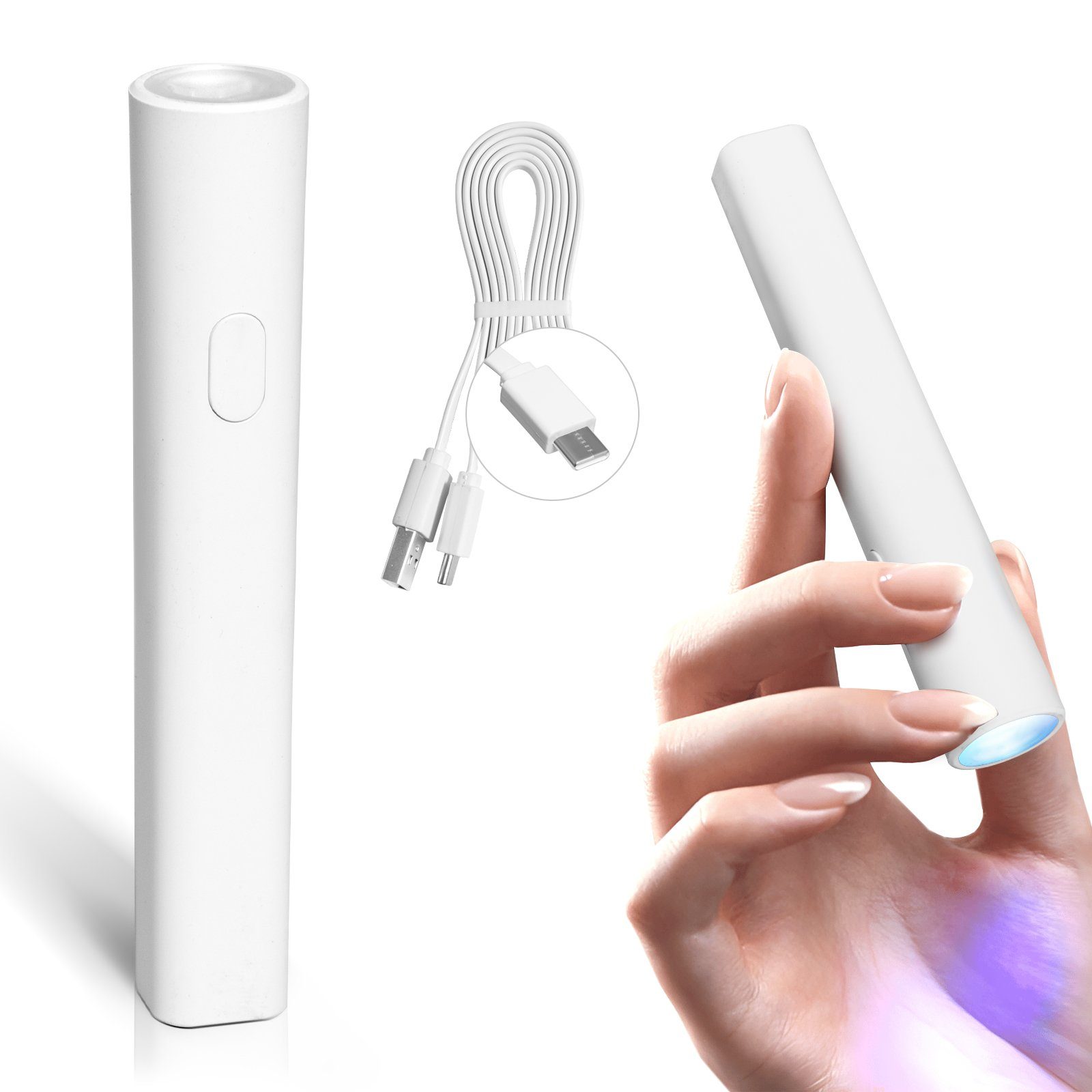 Gotoll Lichthärtungsgerät GLUV100, Tragbare Handheld-Nagellampe LED-Lampen UV Mini-Nageltrockner