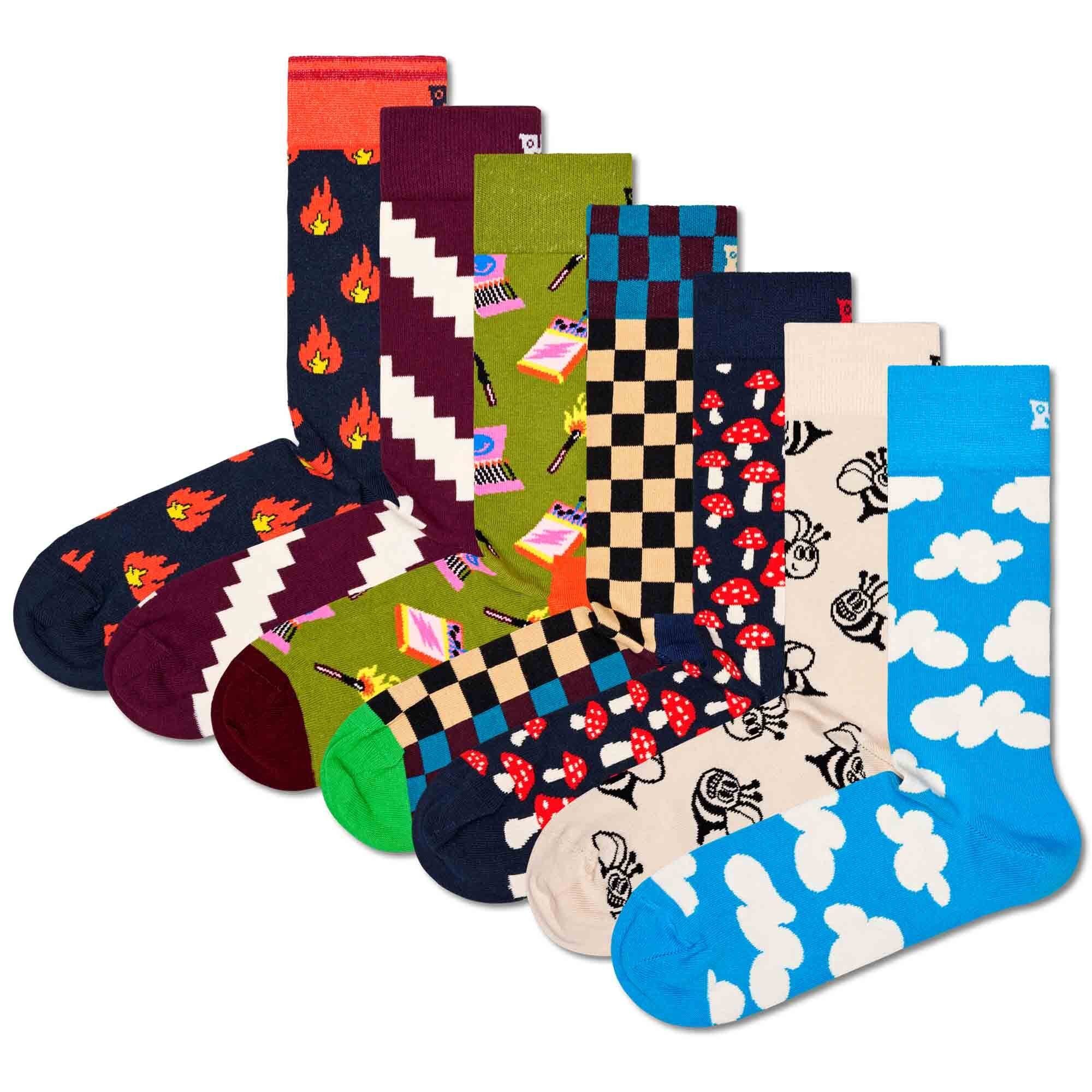 Happy Socks Kurzsocken Unisex Socken, 7er Pack, Geschenkbox, Happy Socks  Socken