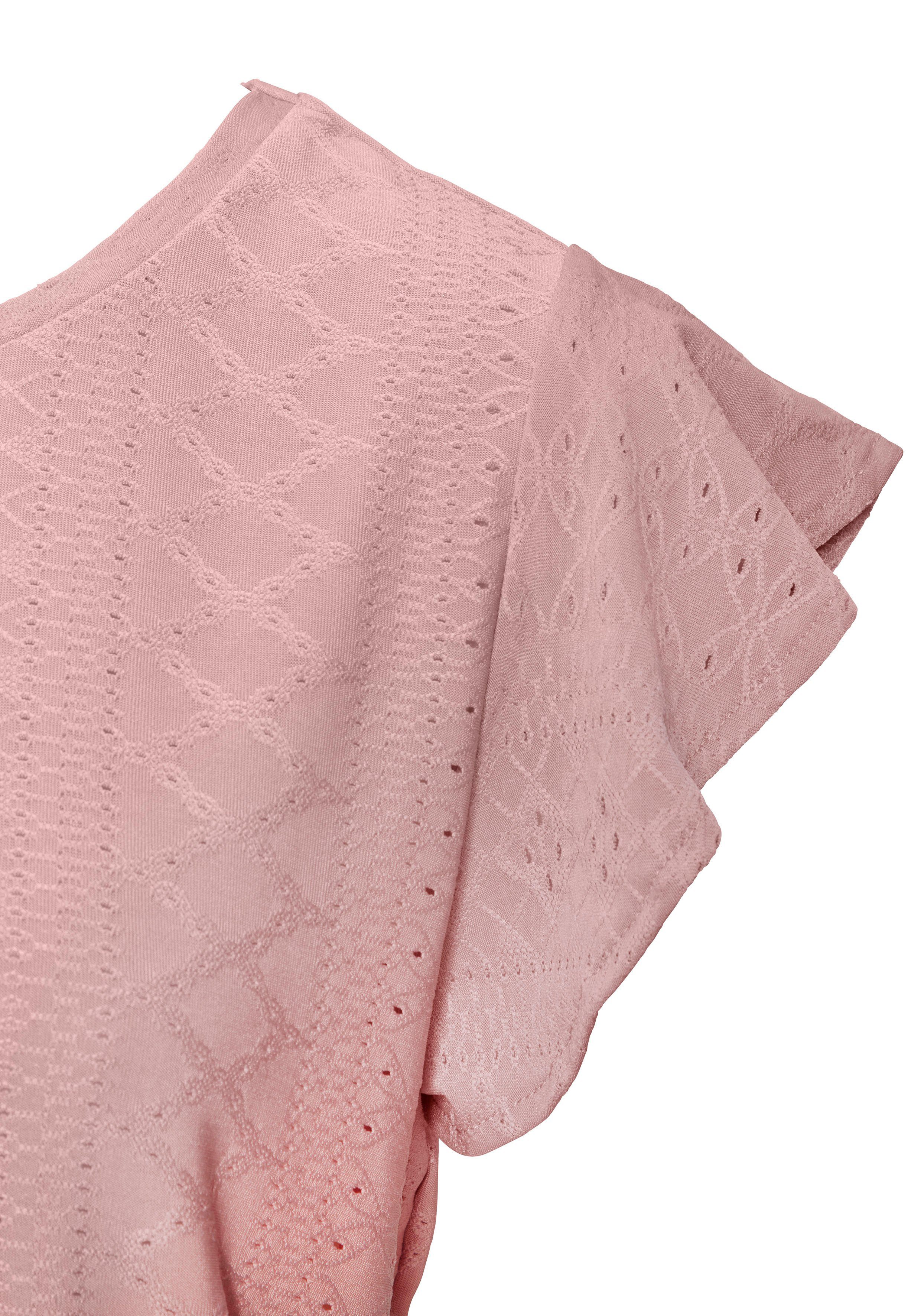 Vivance Kurzarmshirt mit Lochstickerei (2er-Pack) aus pflegeleichter Qualität