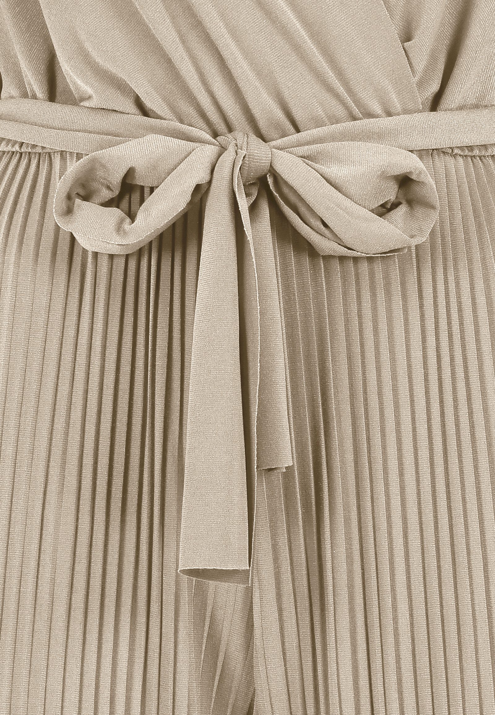 SUBLEVEL Overall Damen Overall Jumpsuit lange Hose Binde Gürtel Einteiler Plissee Hose