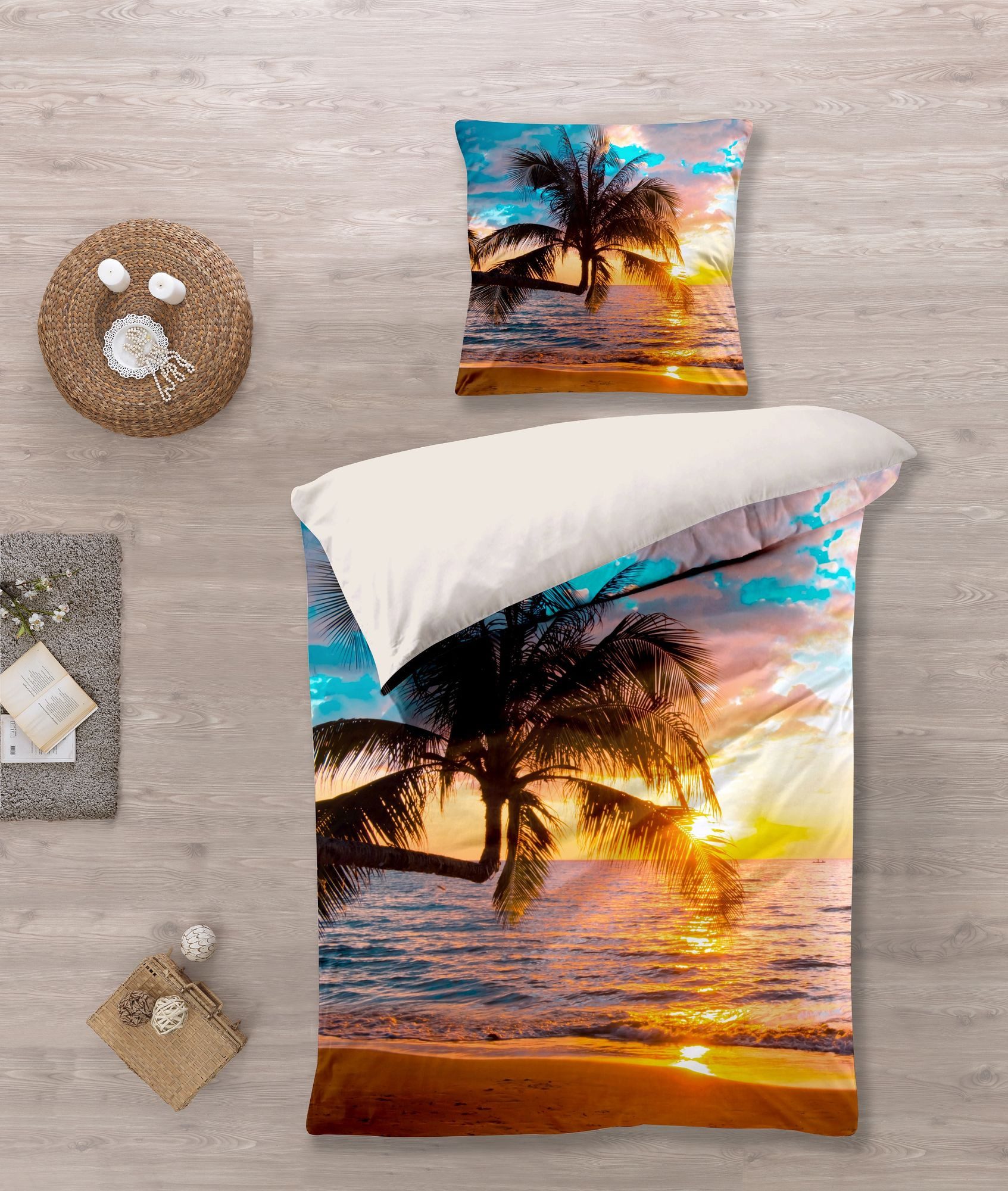 KK Kinderbettwäsche Bettwäsche Set mit Sonnenuntergang günstig online kaufen
