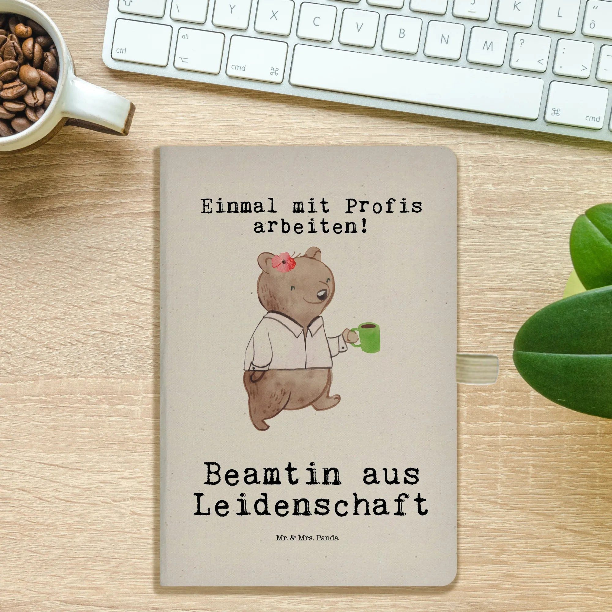 Thumbnail - Mr. & Mrs. Panda Notizbuch Beamtin Leidenschaft - Transparent - Geschenk, Kollege, Kollegin, Bea Mr. & Mrs. Panda, Flexi...