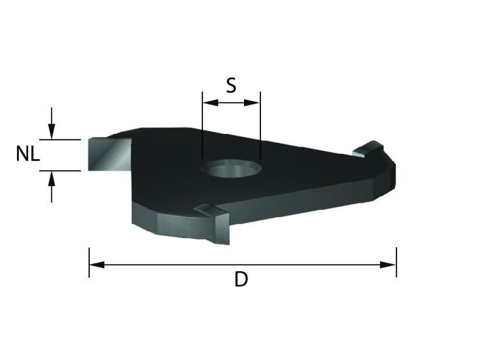 Edessö Tools and More Nut-Fräser HW-Scheibennutfräser Z3, A=47,6 B=2 C=8 (B)