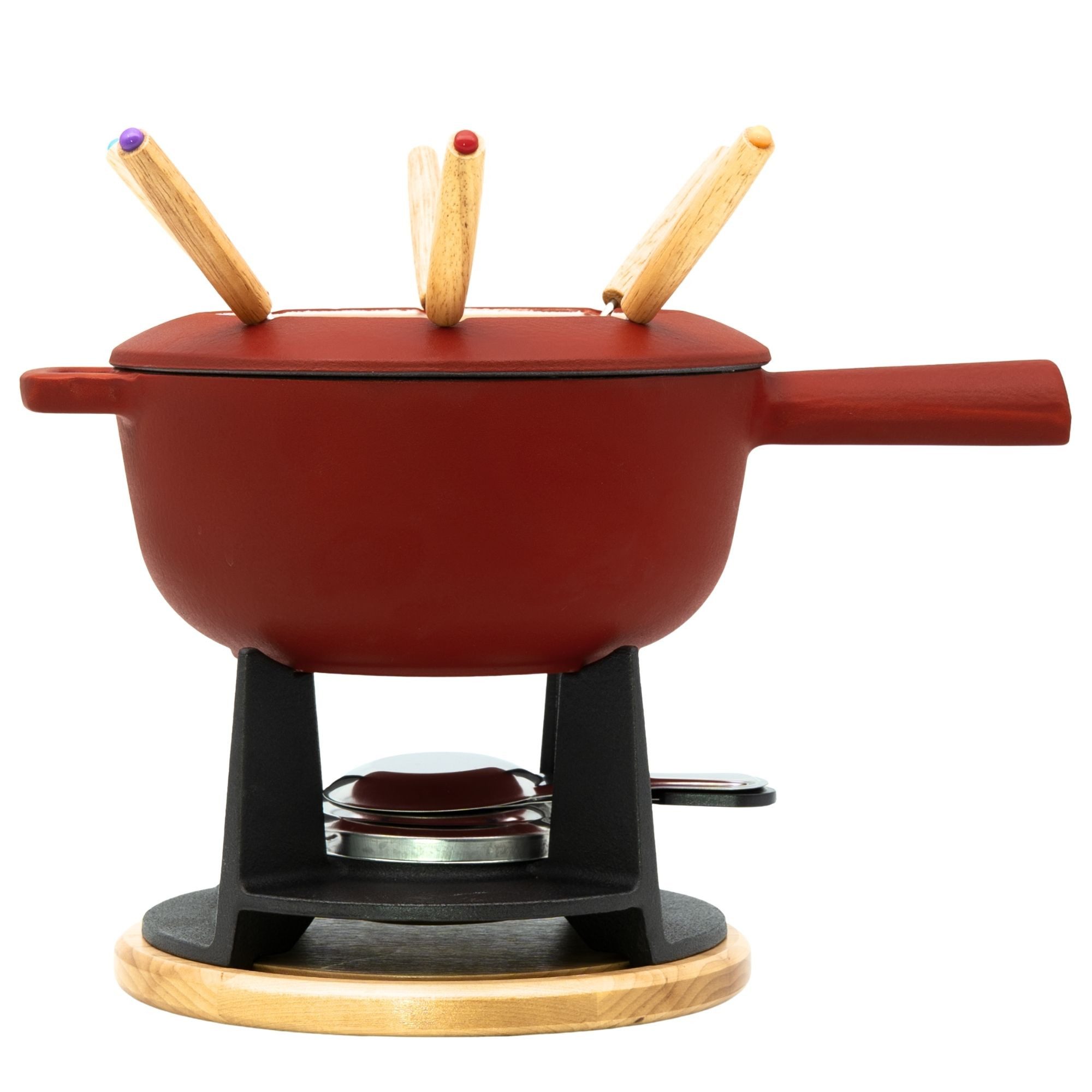 osoltus Fondue osoltus Fondue Käsefondue Gusseisen matt rot NEUHEIT