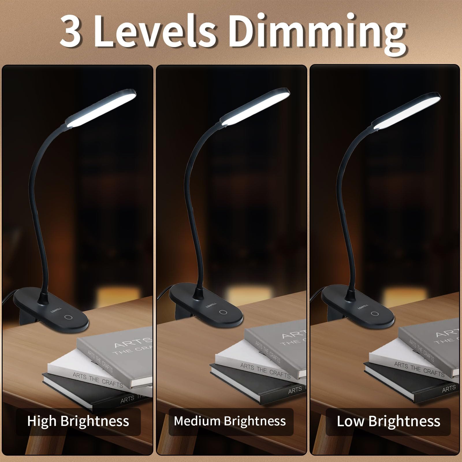 LQWELL LED Leselampe Klemmlampe Leselampe Bett, günstig online kaufen