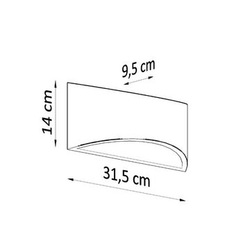 SOLLUX lighting Wandleuchte VIXEN, ohne Leuchtmittel, Das Oberteil scheint