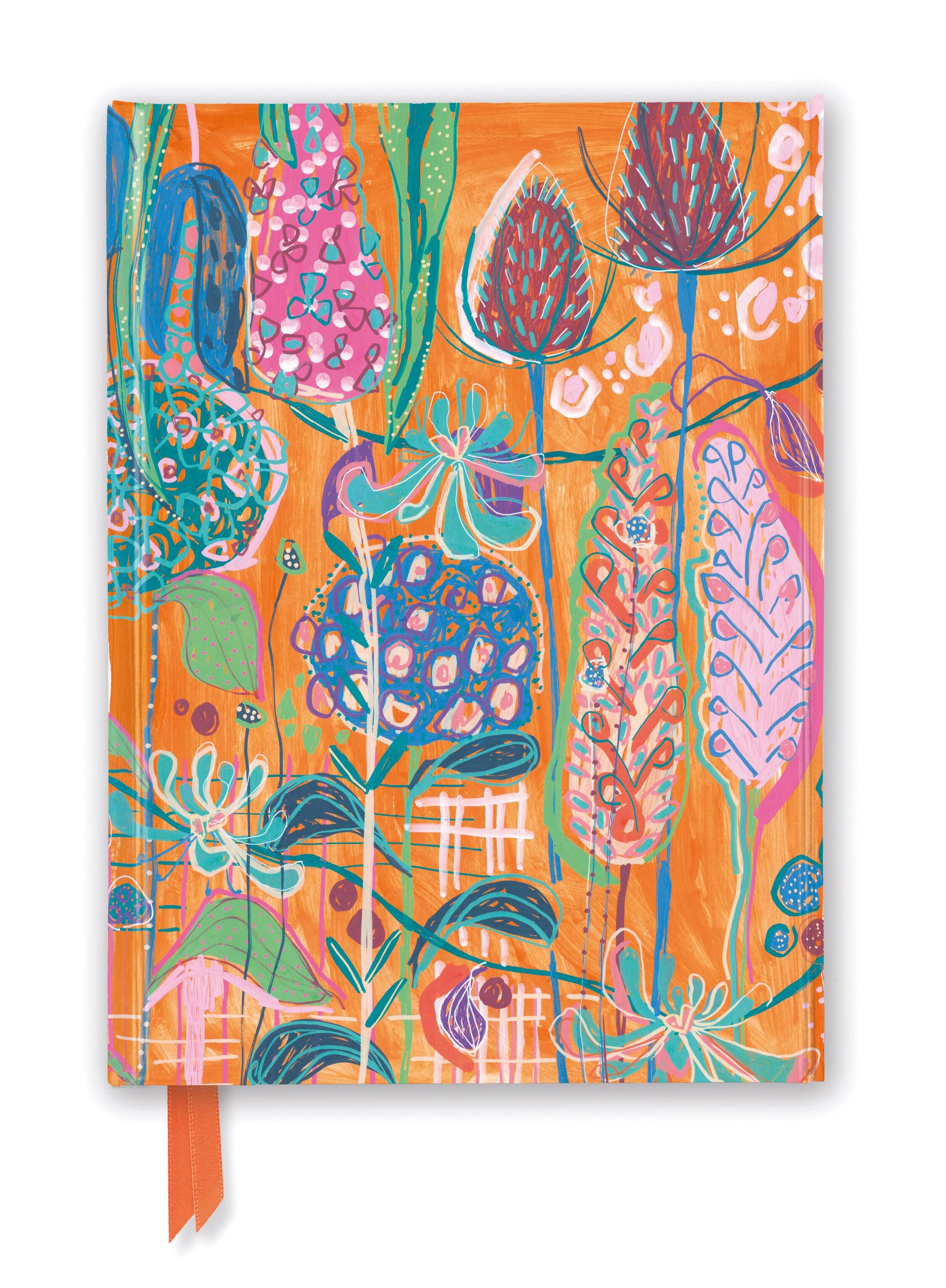 Tagebuch Premium Notizbuch DIN A5: Lucy Innes Williams, Orangfarbene Hortensien