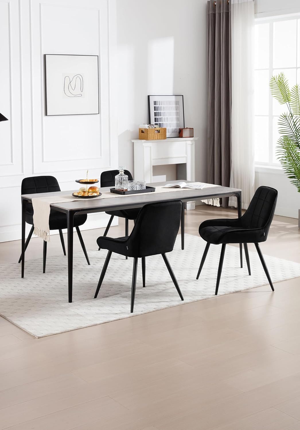 Woltu Esszimmerstuhl (2 St), Polsterstuhl Akzentstuhl mit Rückenlehne