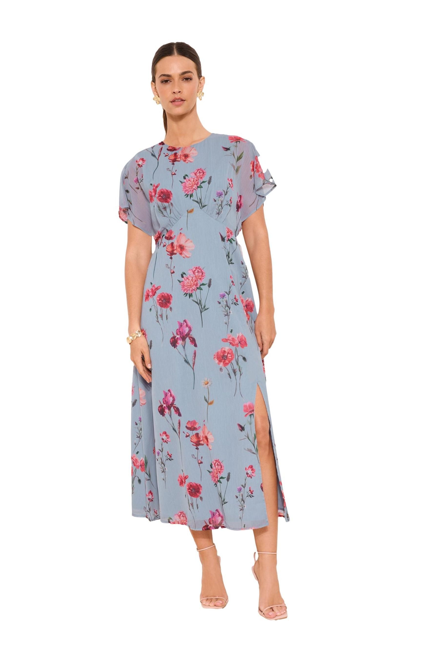 LIPSY Midikleid Geblümtes Midikleid aus Webmaterial, Regular (1-tlg)