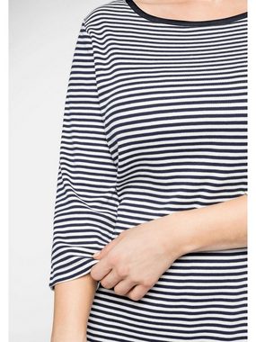 Sheego 3/4-Arm-Shirt Große Größen aus Rippware mit garngefärbten Ringeln