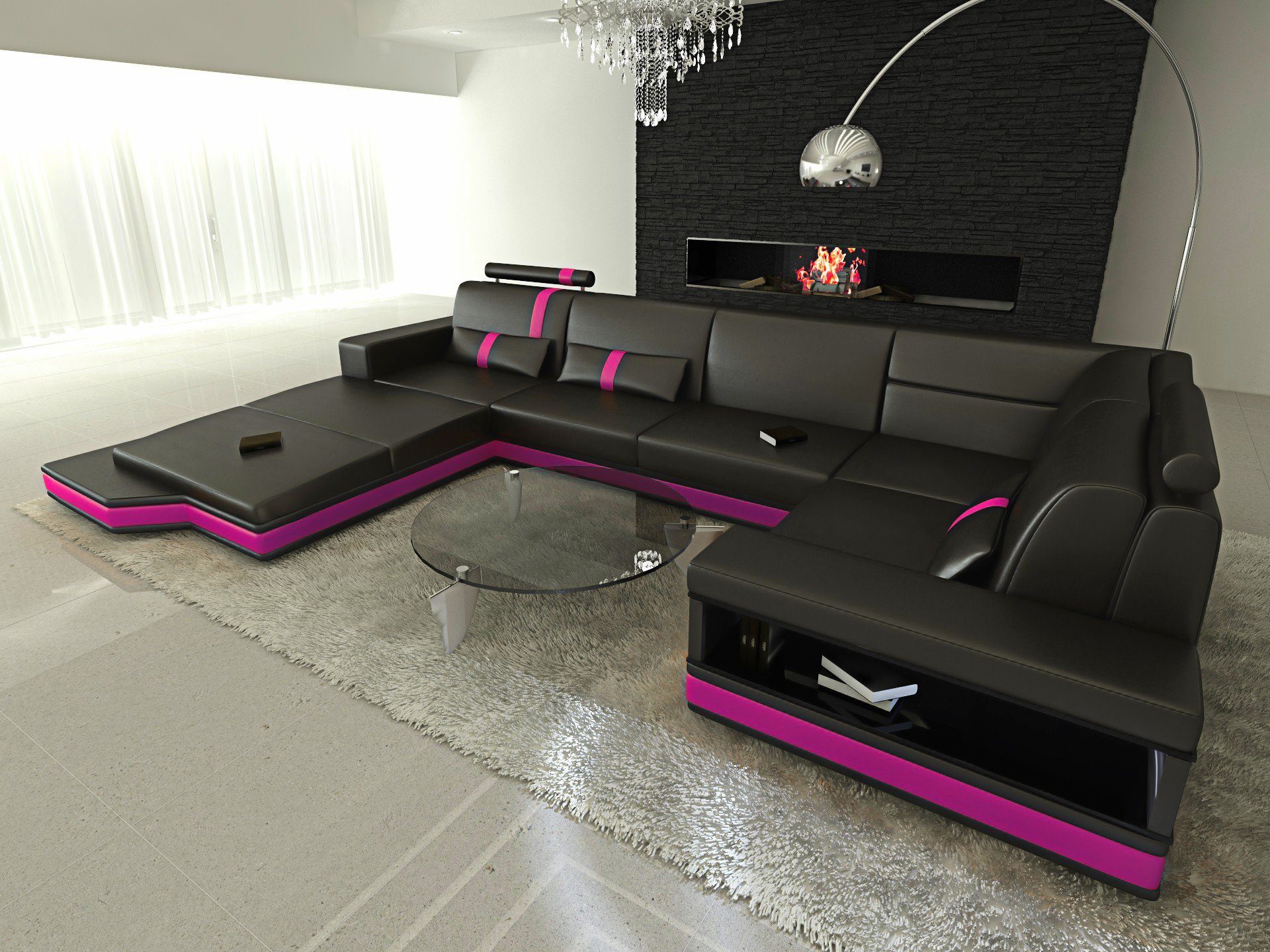Sofa Dreams Wohnlandschaft Ledersofa Ledercouch Messana günstig online kaufen