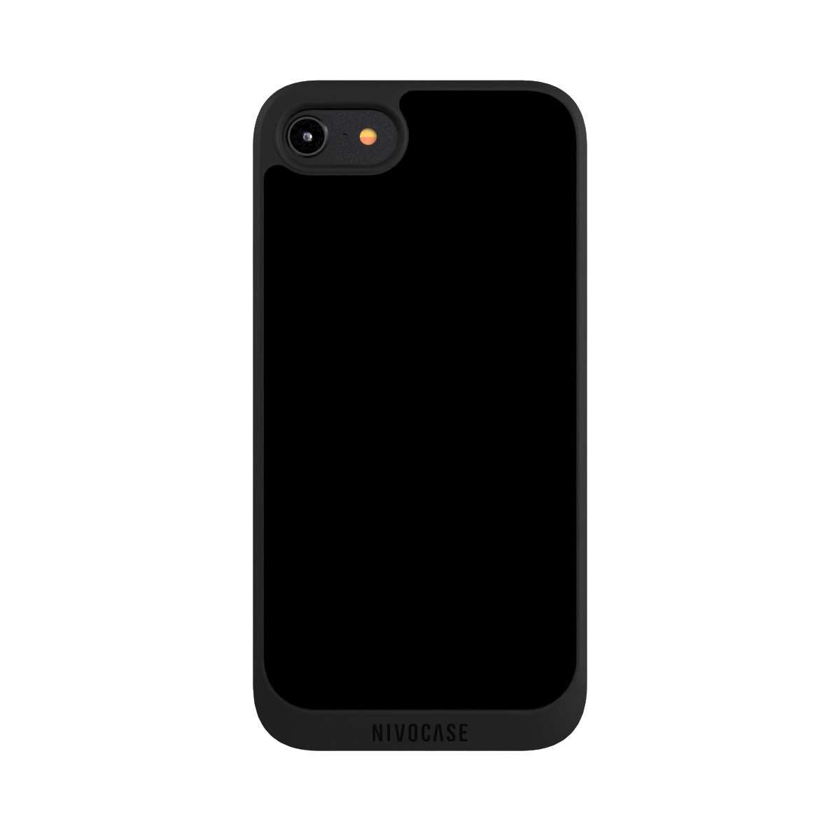 NIVOCASE Handyhülle einfarbig schwarz Farbe Schwarz, Apple iPhone 8 Handyhülle Hülle NIVOpure Case Schwarz