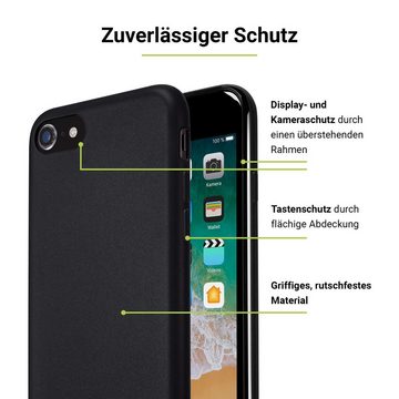 Artwizz Smartphone-Hülle Artwizz TPU Case - Ultra dünne, elastische Schutzhülle mit matter Rückseite für iPhone 6(s) Plus, Schwarz