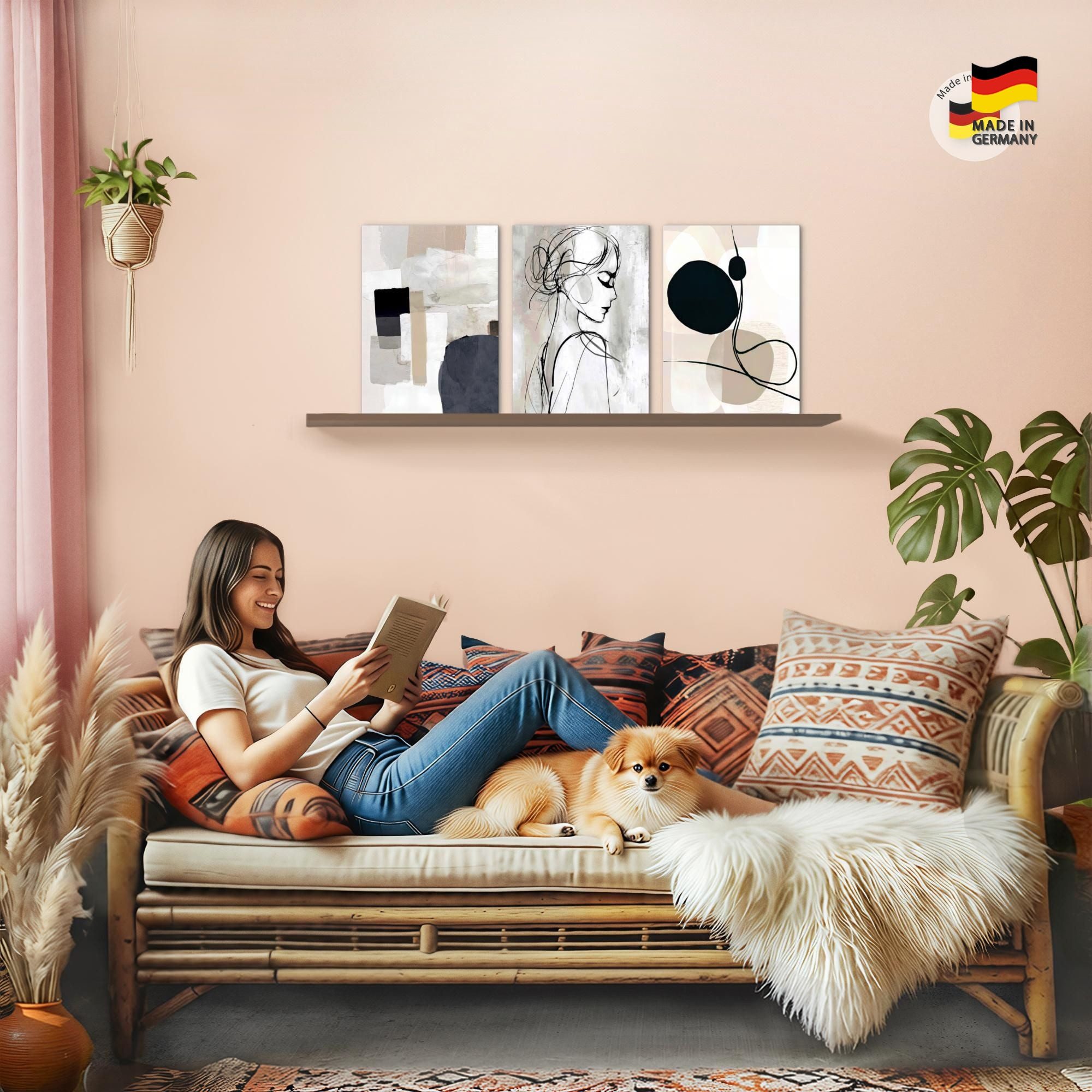 Novart Wandbild Abstrakt Novart Figuren Wohnzimmer Deko Abstract, Frau – Bild 4 von 5