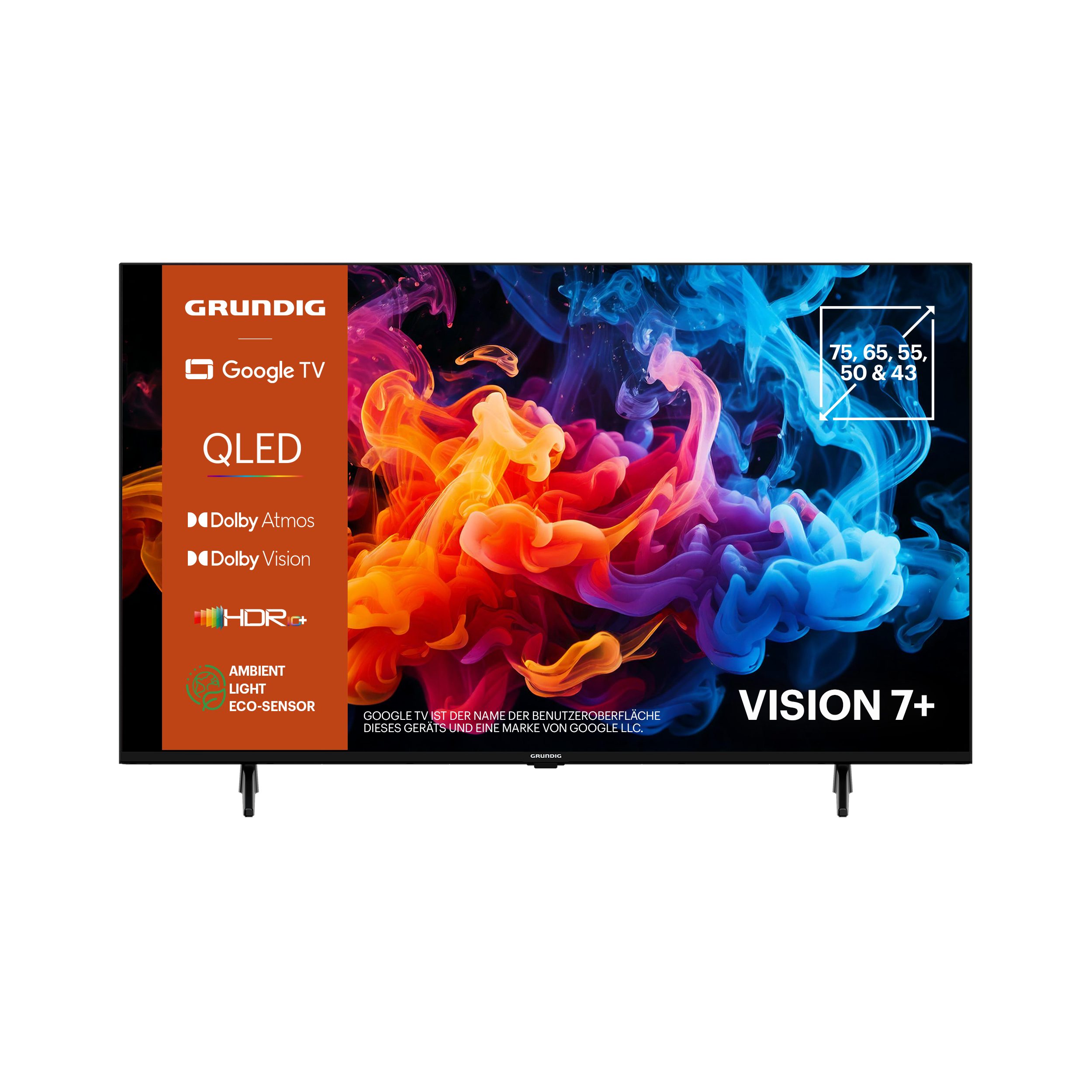 Grundig 43 GUB 7540 Q QLED-Fernseher (108 cm/43 Zoll, 4K Ultra HD, Google TV, Smart-TV, Dolby Vision & Dolby Atmos)