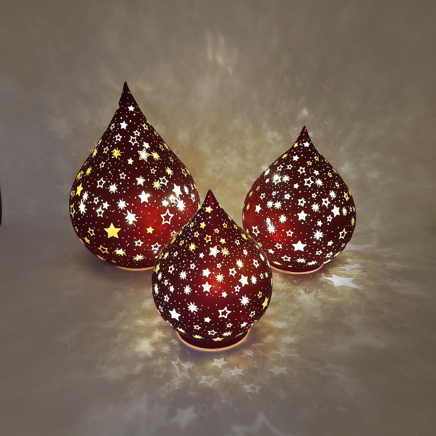 formano Dekofigur Red Stars, Mit Timerfunktion, Rot, Motiv: Sterne günstig online kaufen