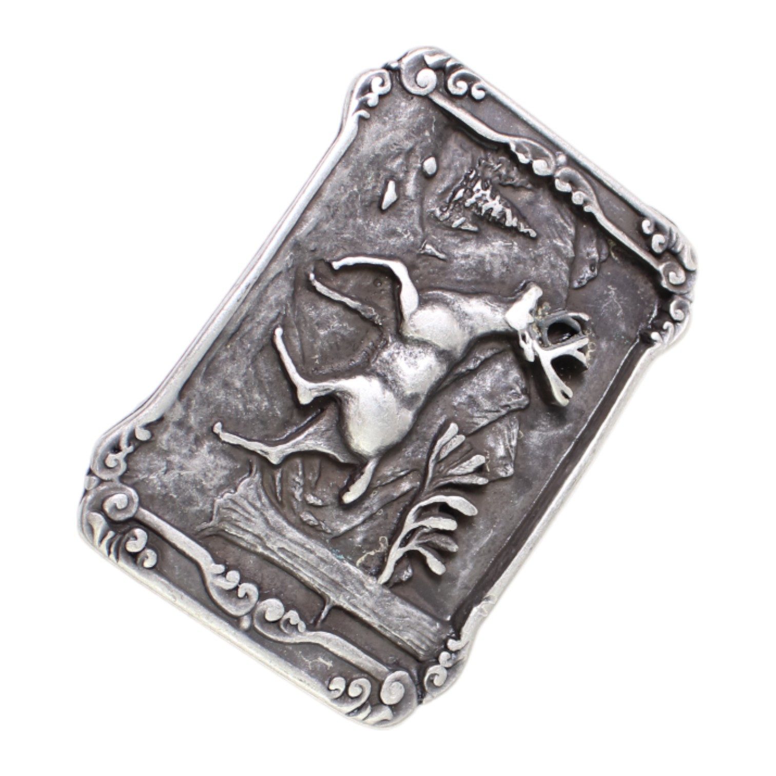 FRONHOFER Gürtelschnalle 18042 (1-St) Gürtelschnalle aus Metall (Zamak), Tracht, Breite 4 cm