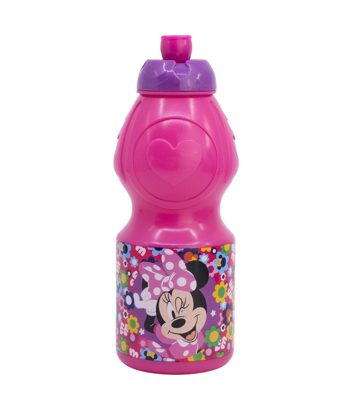 Disney Minnie Mouse Trinkflasche Kindertrinkflasche 400 ml mit Tropfschutz Deckel
