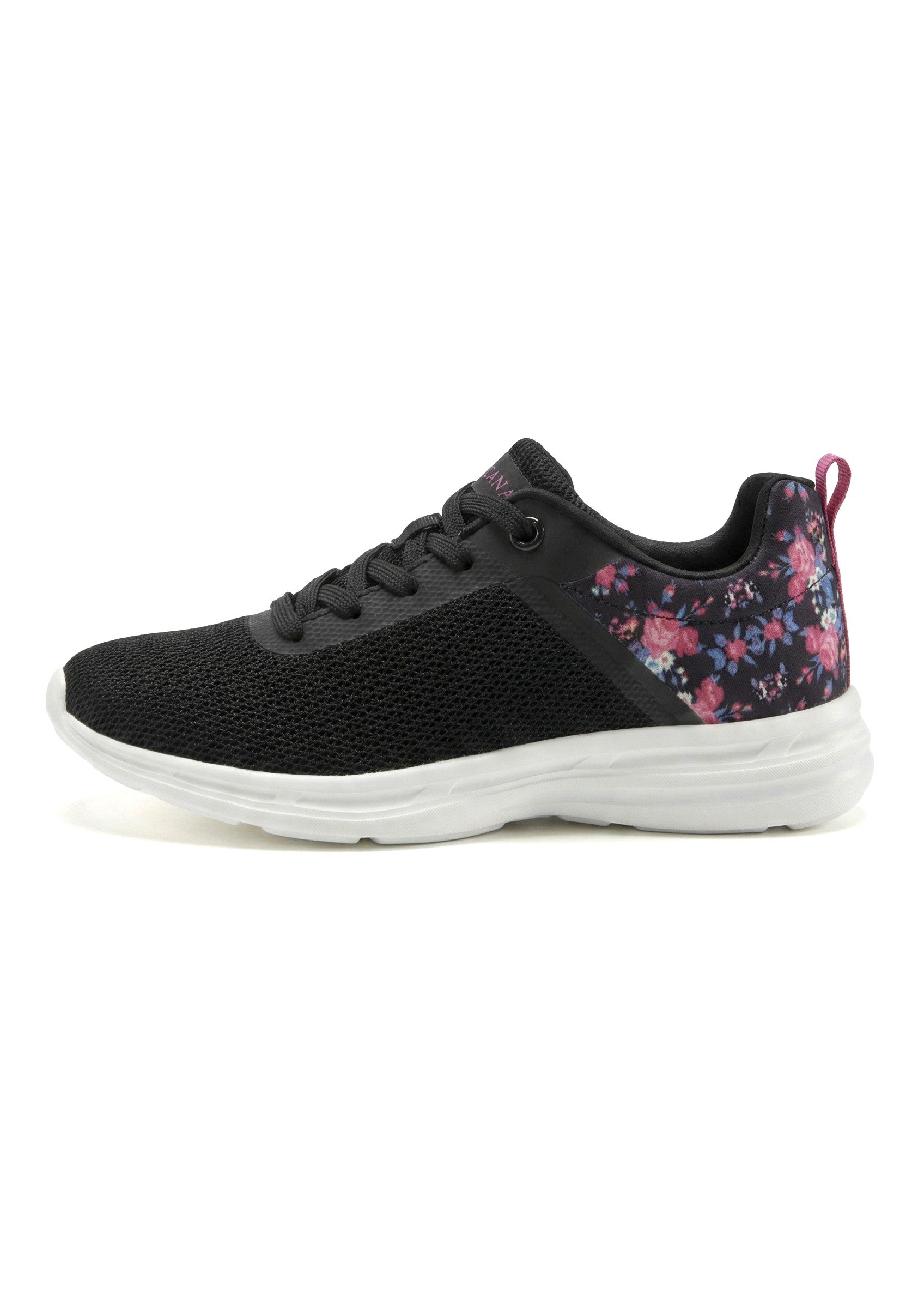 LASCANA Freizeitschuh, Halbschuh, Sneaker mit Blumen-Print VEGAN