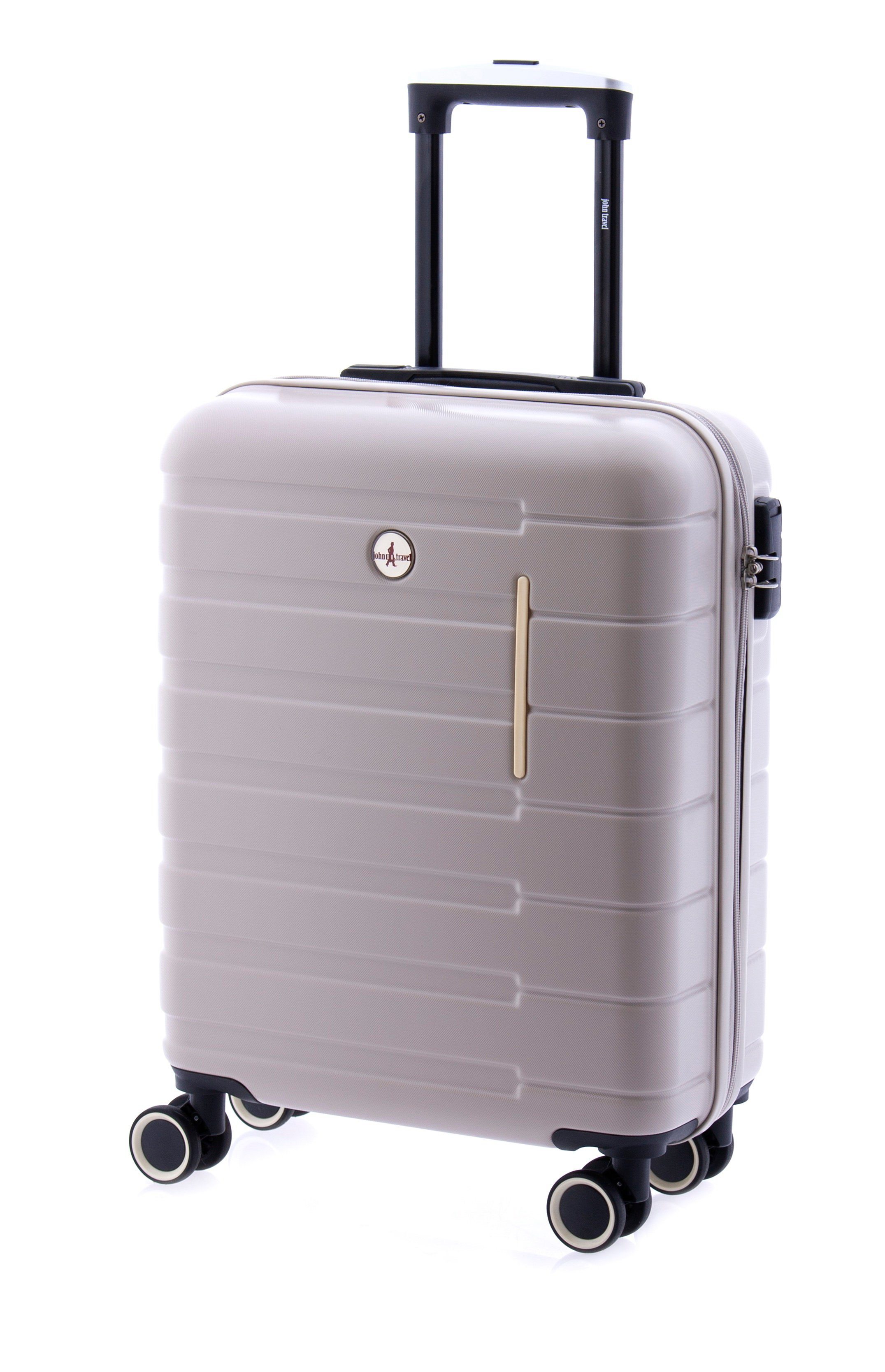GLADIATOR Handgepäck-Trolley Koffer - 55cm - 4 Rollen beige | Handgepäck-Koffer