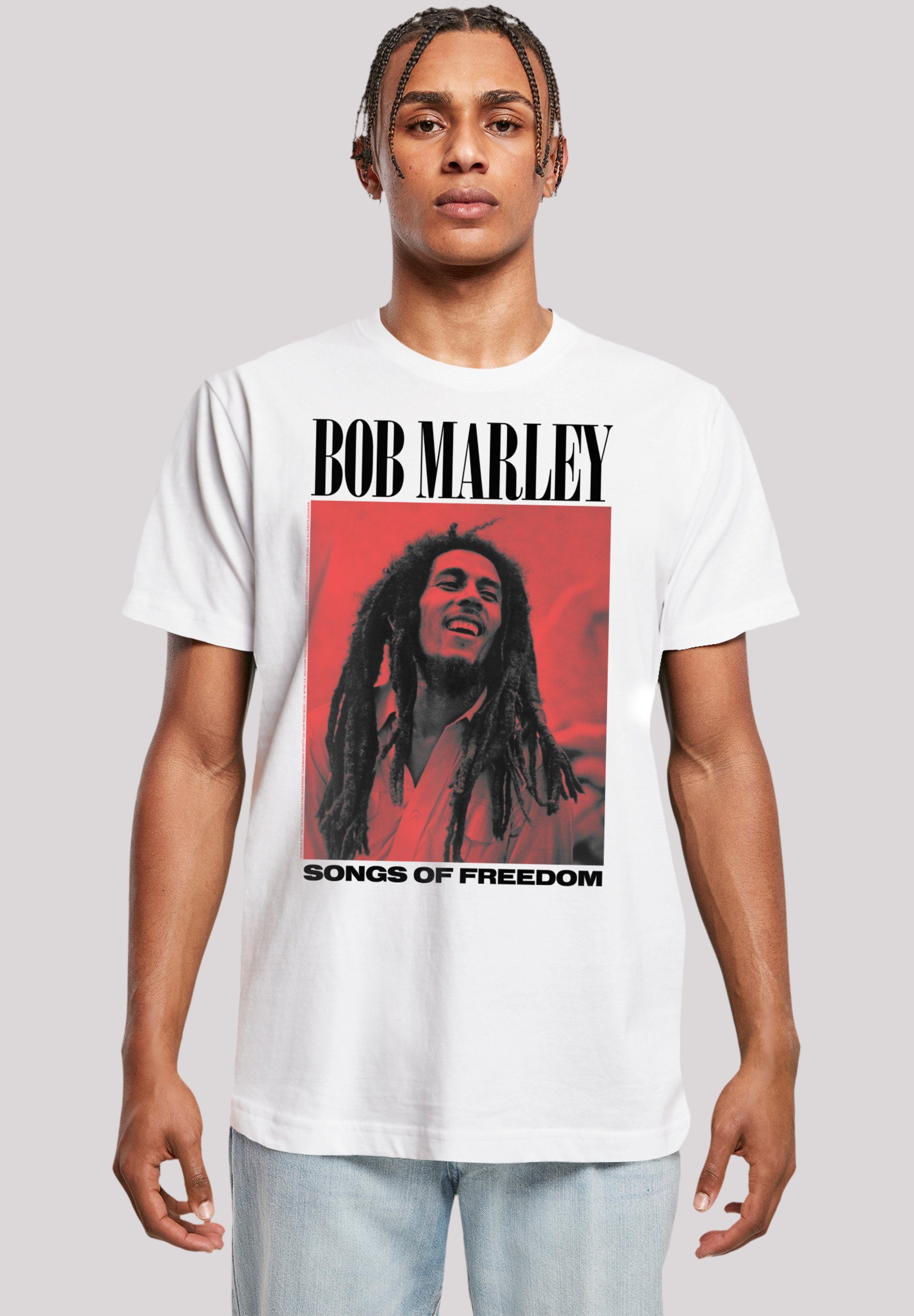 Marley Of Music Rock F4NT4STIC Musik, Premium Reggae Off By Qualität, Bob weiß T-Shirt Songs Freedom