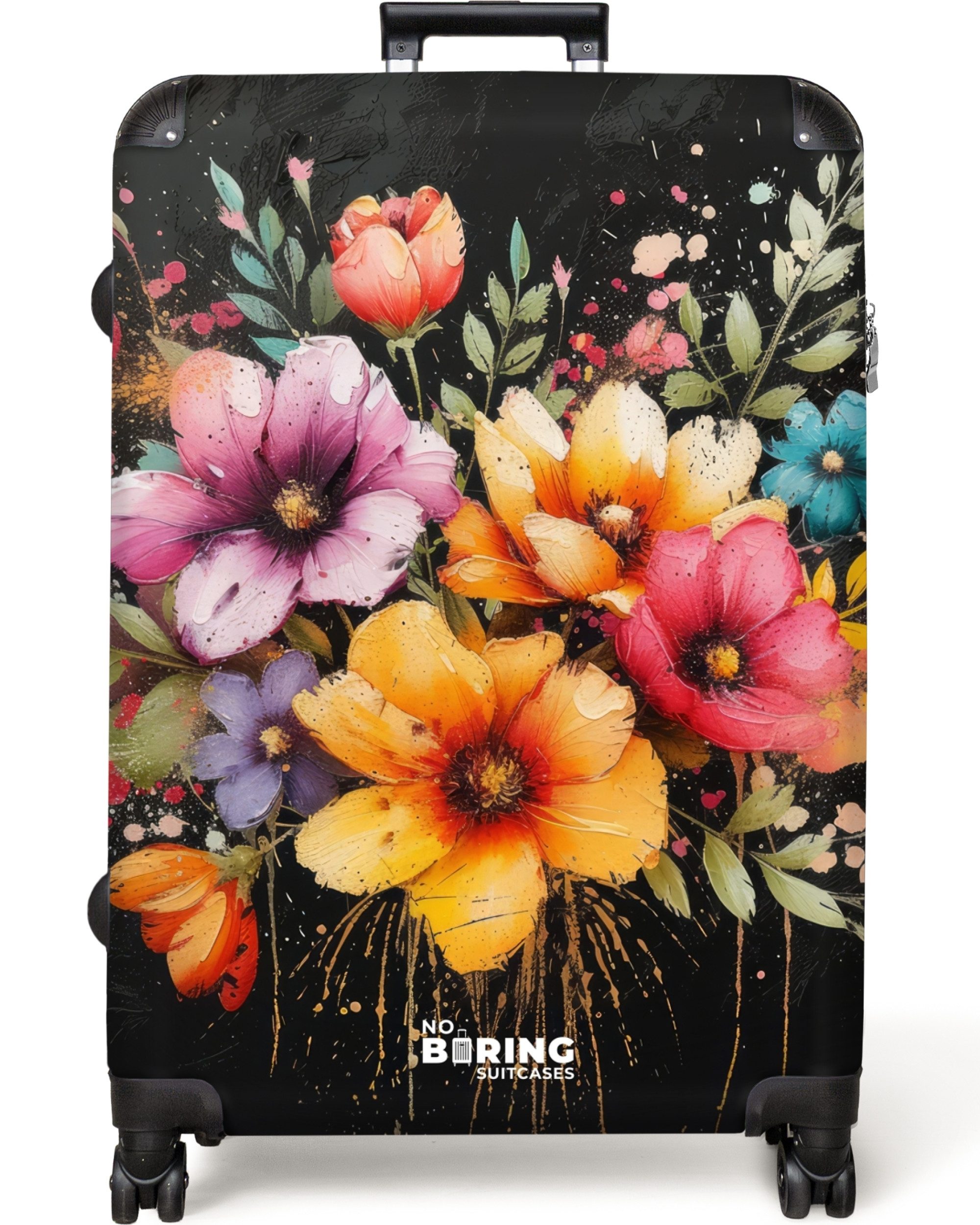 NoBoringSuitcases.com© Hartschalen-Trolley Blumen im Graffiti-Stil 77 günstig online kaufen
