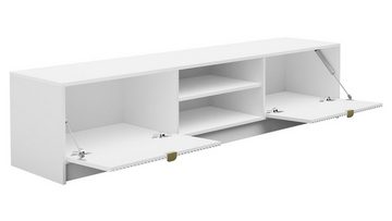 MIRJAN24 TV-Schrank Tireno 2K (mit zwei Klappen) Aluminiumgriff in der Farbe Gold