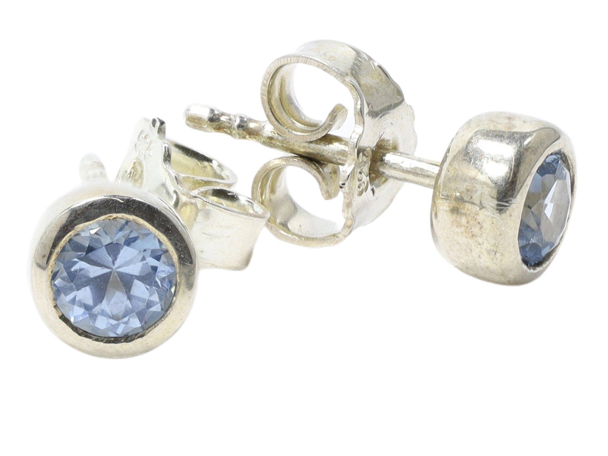 Miamar Paar Ohrstecker 1173644, MIAMAR 1173644 Damen Ohrstecker Sterling-Silber 925 Silber Blau