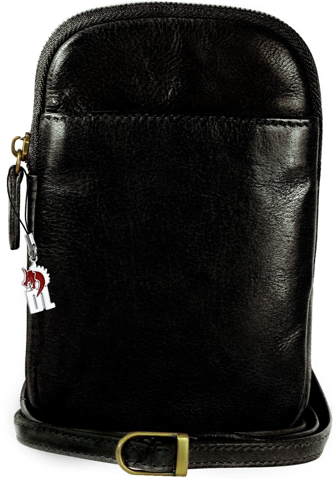 DrachenLeder Umhängetasche DrachenLeder Tasche Damen Handtasche (Umhängetasche, Umhängetasche), unisex Handtasche, Umhängetasche Echtleder schwarz, Größe ca. 13cm