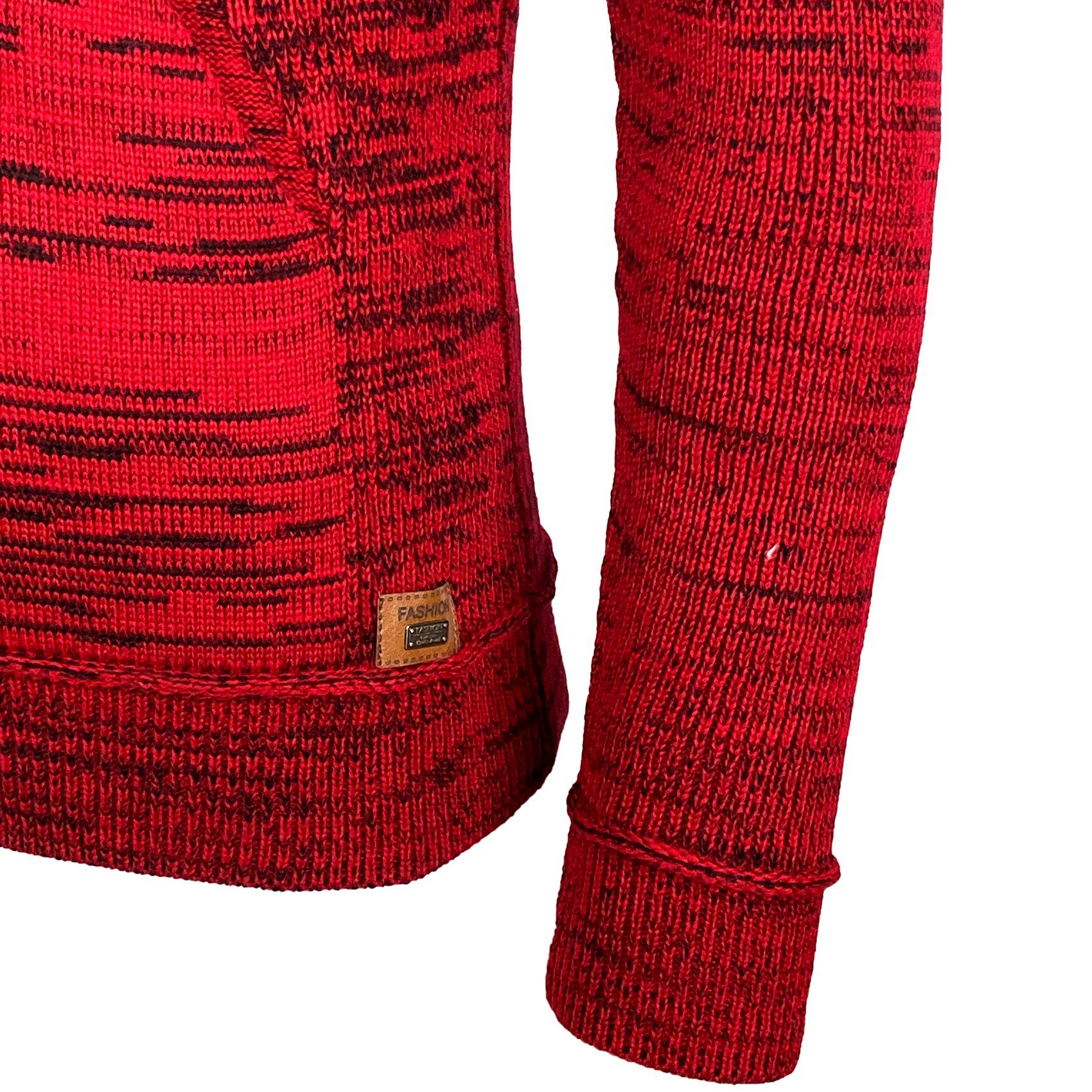 Baxboy Strickpullover Herren Winter Kapuzenpullover Kapuzenjacke mit Reißverschluss 277