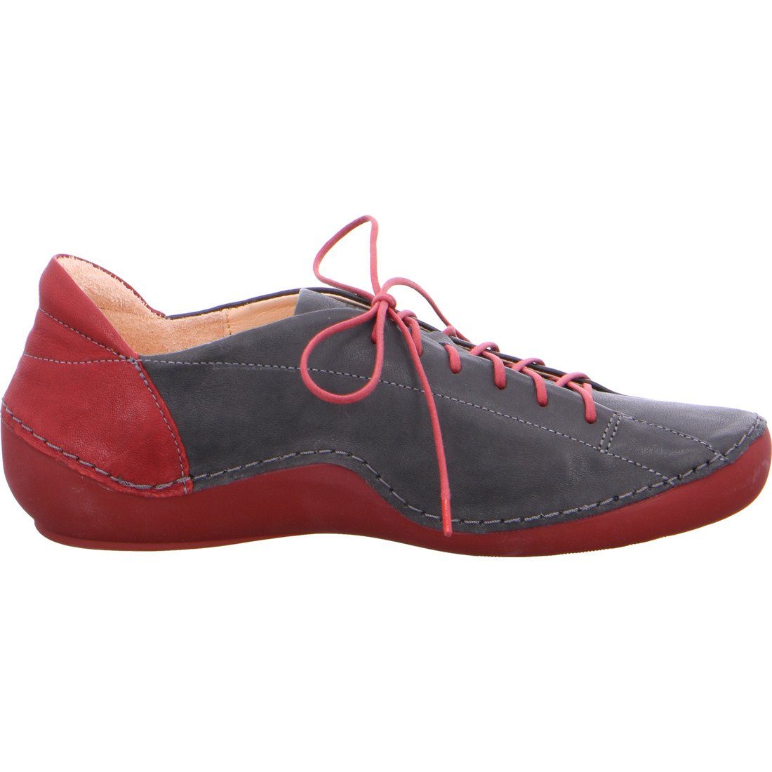 Think! Think! Schuhe, Schnürschuh - 047707 Schnürschuh rot Kapsl Glattleder